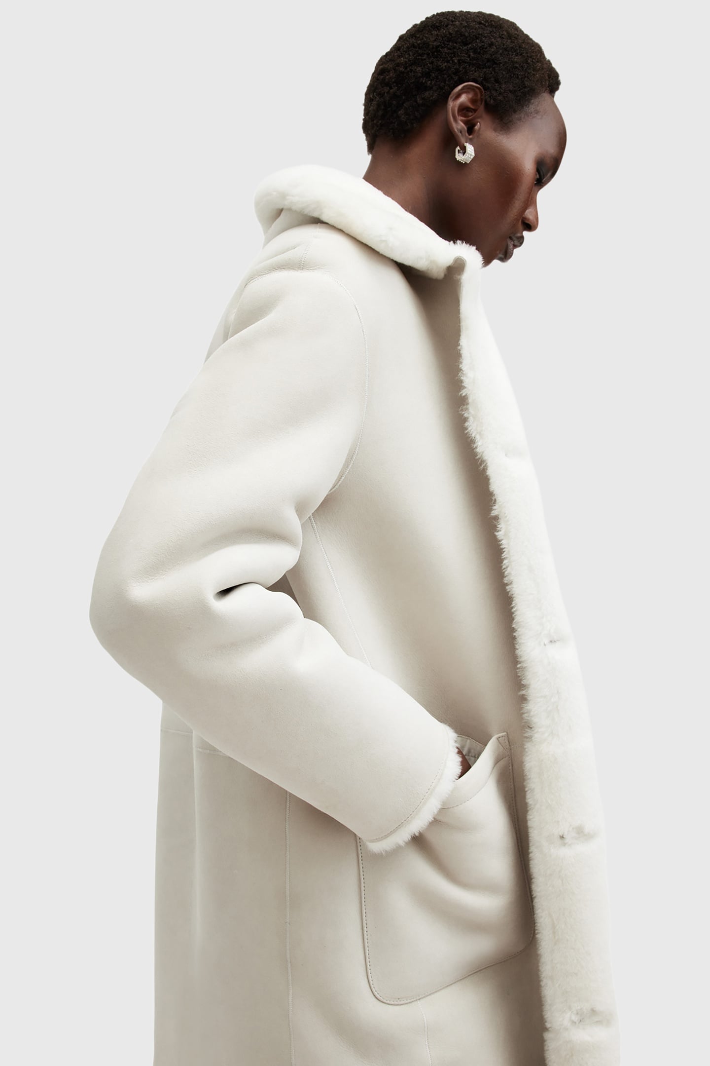 SERRA SHEARLING COAT SNOW WHITE 7