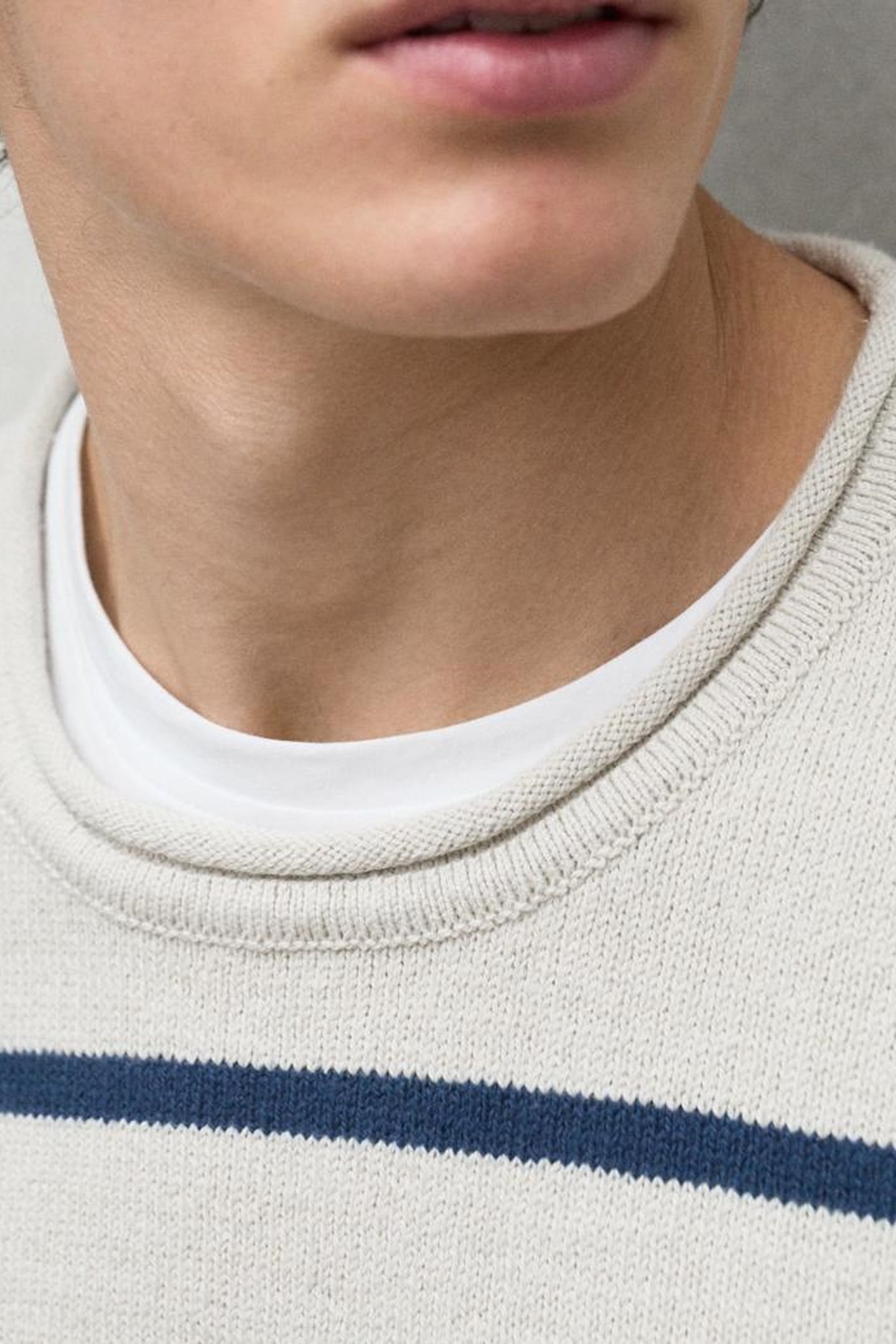 BARCOALF KNIT ECRU/BLUE STRIPES 6