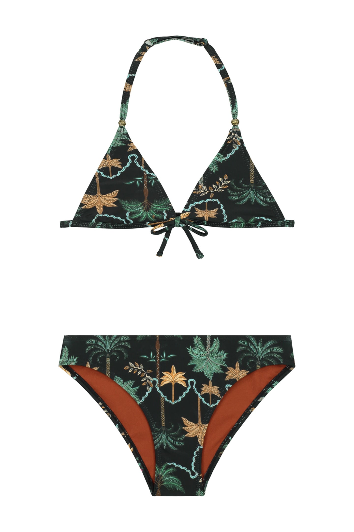 GIRLS LIZZY BIKINI SET JAIPUR PALM BLACK 1