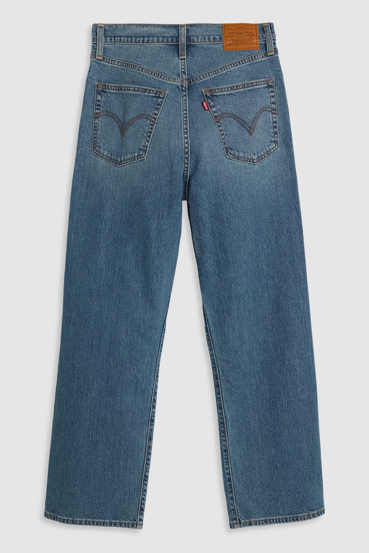 RIBCAGE STRAIGHT ANKLE COTTON LINEN JEANS BLUE 4