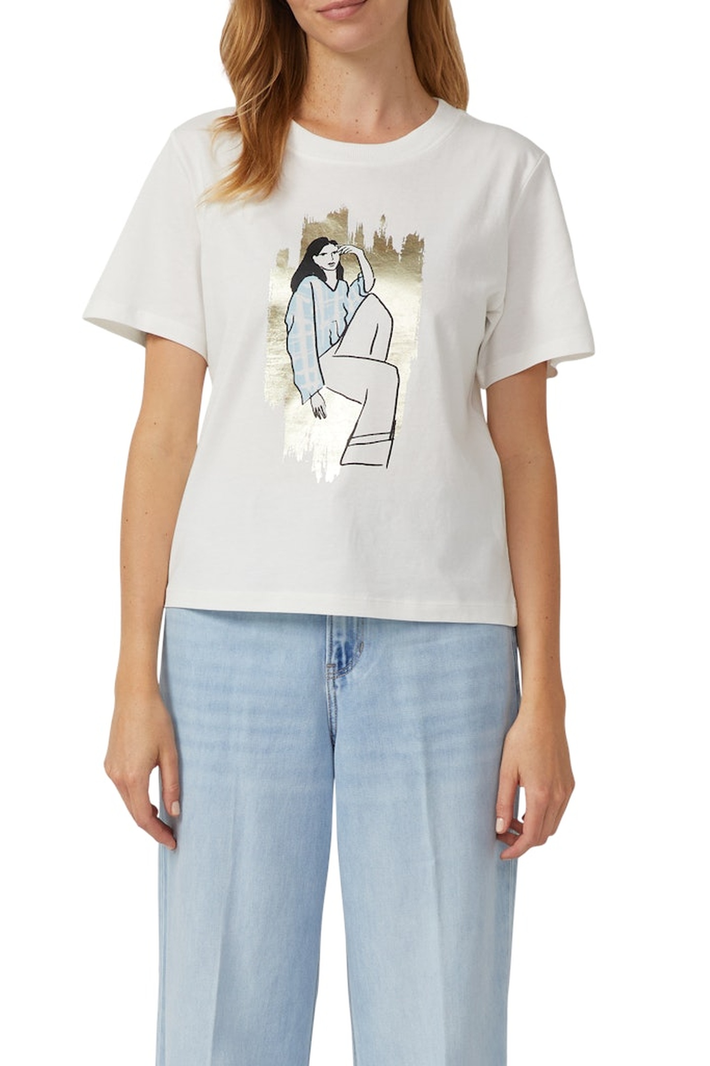 S.OLIVER T-SHIRTS OFFWHITE 1
