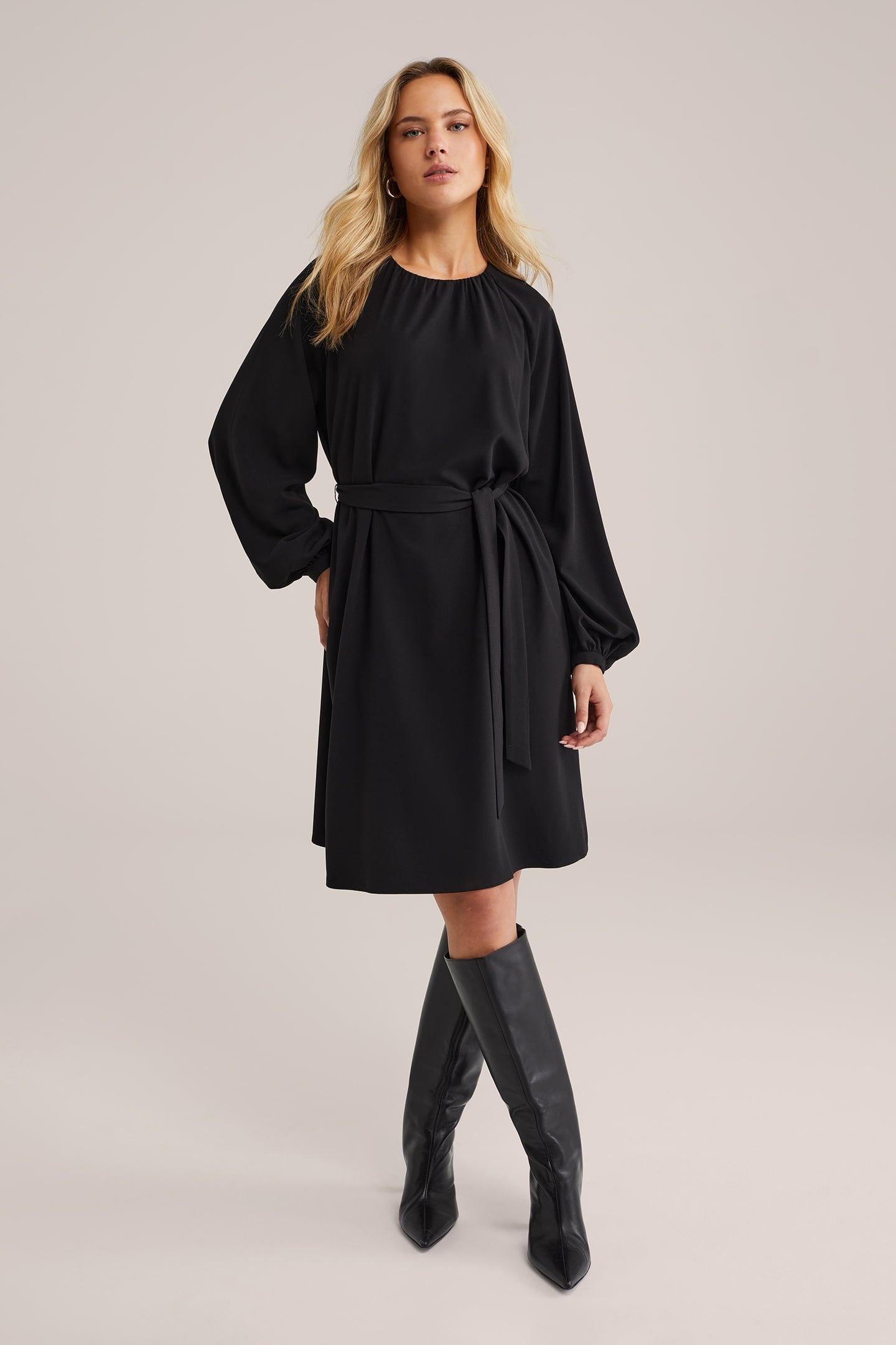 DRESS MID LENGTH BLACK 2