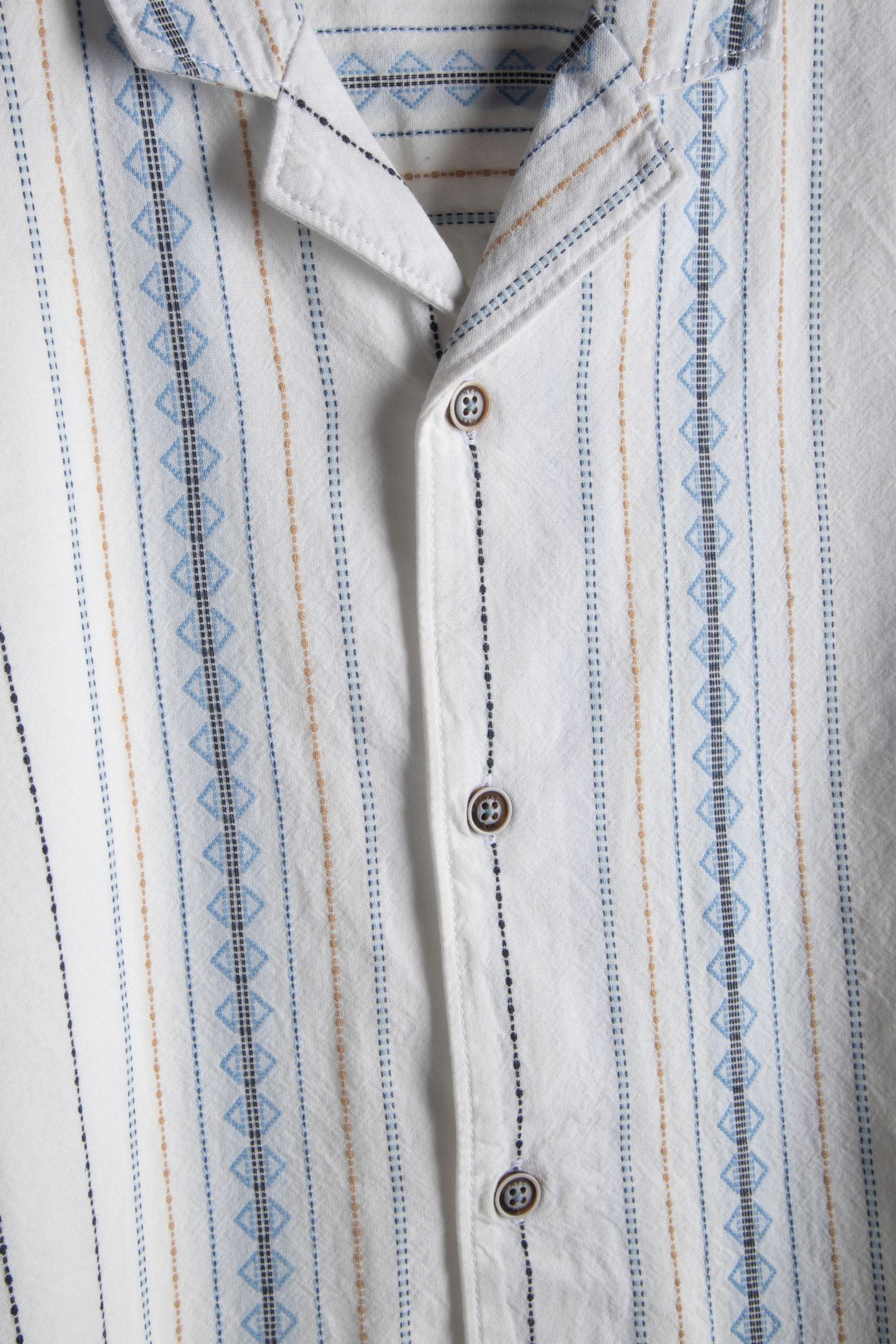 SHIRT SHORT SLEEVE REVERS COLLAR DOBBY VERTICAL EMBROIDERED  6