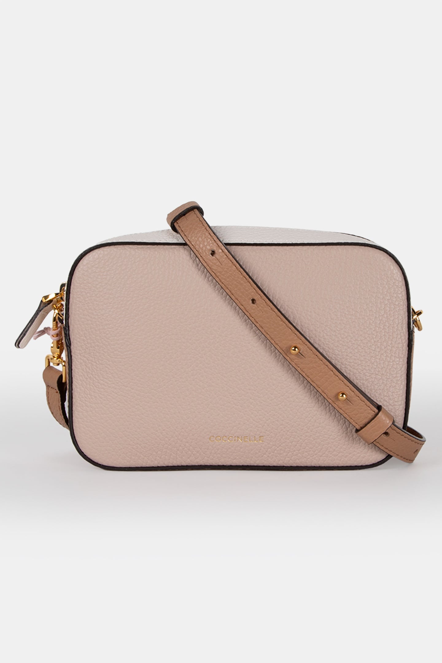 LEATHER CAMERA CROSS BODY BAG IN PINK 2