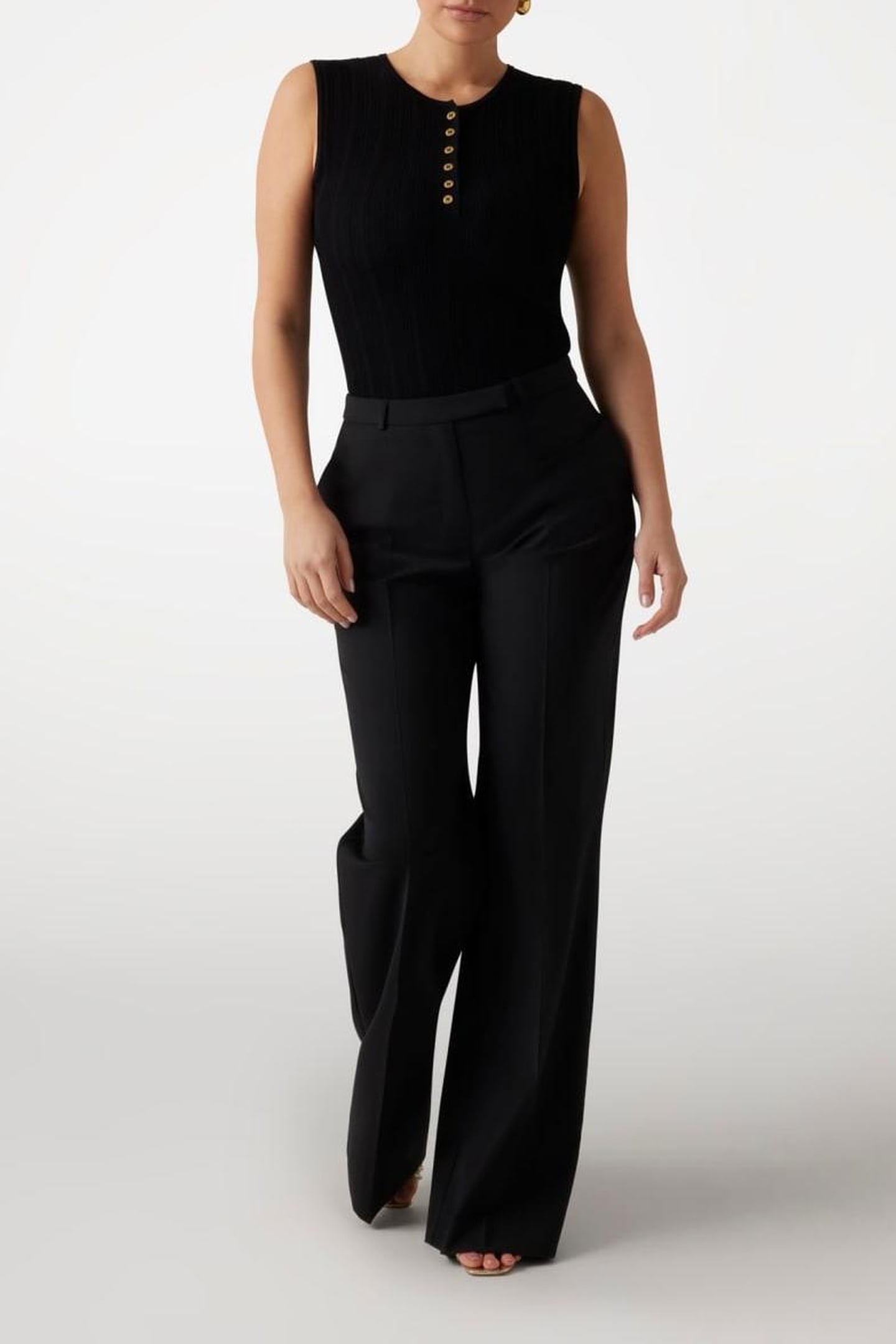 MARCIANO BY GUESS GIADA SLV SWEATER TOP JET BLACK 1