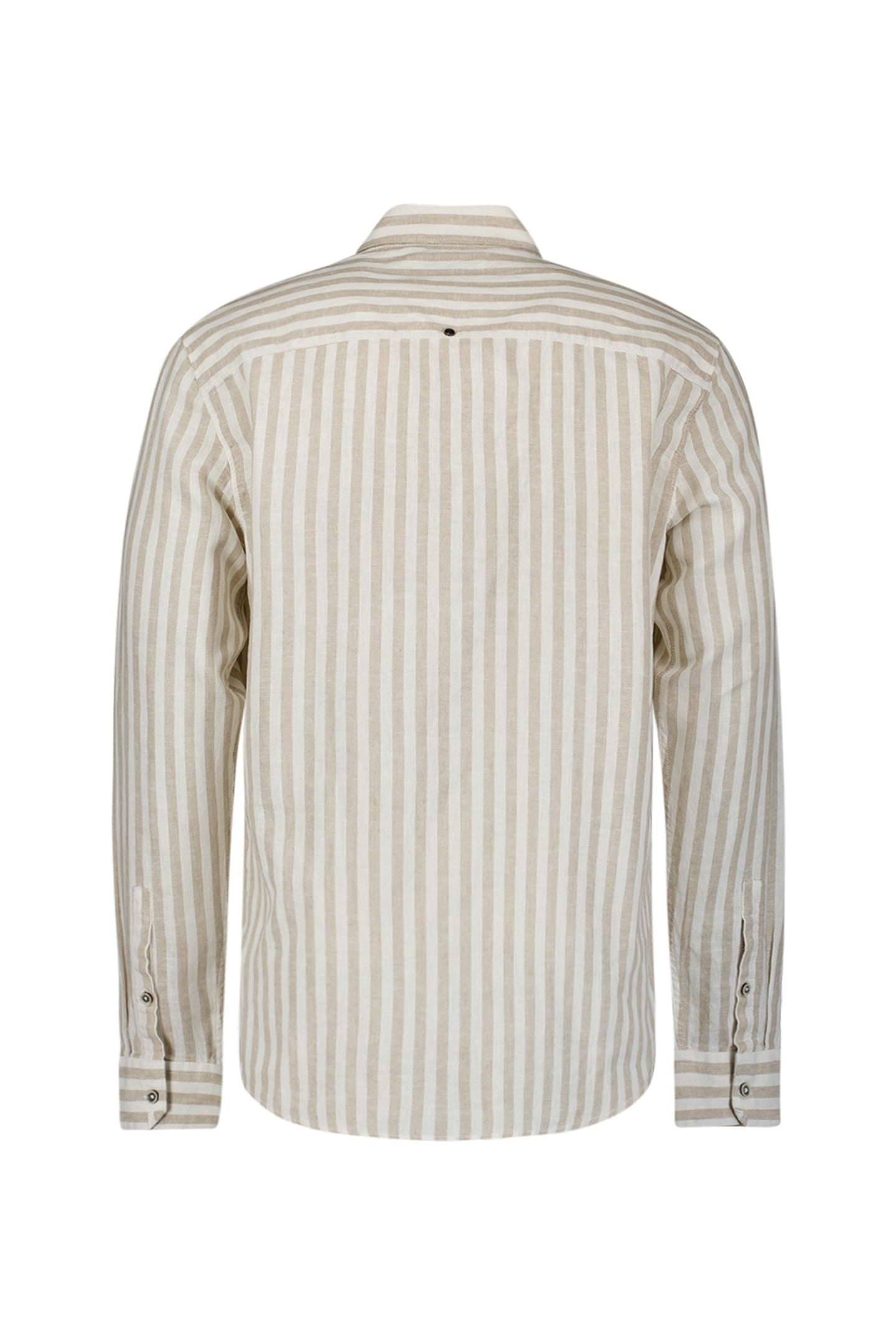 SHIRT VERICAL BIG STRIPES WITH LINEN LIGHT DESERT 5