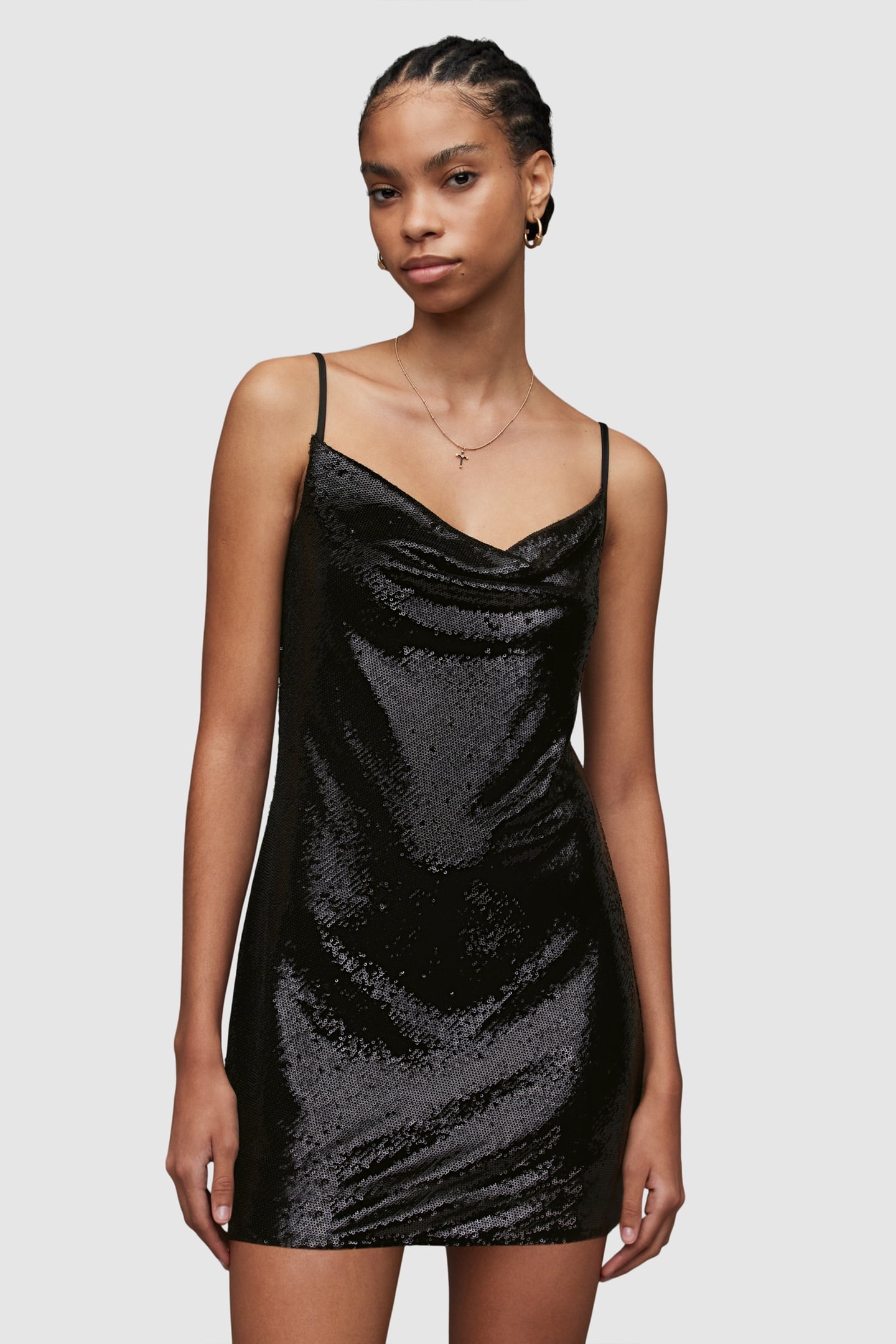 HADDI SEQUIN DRESS BLACK 1