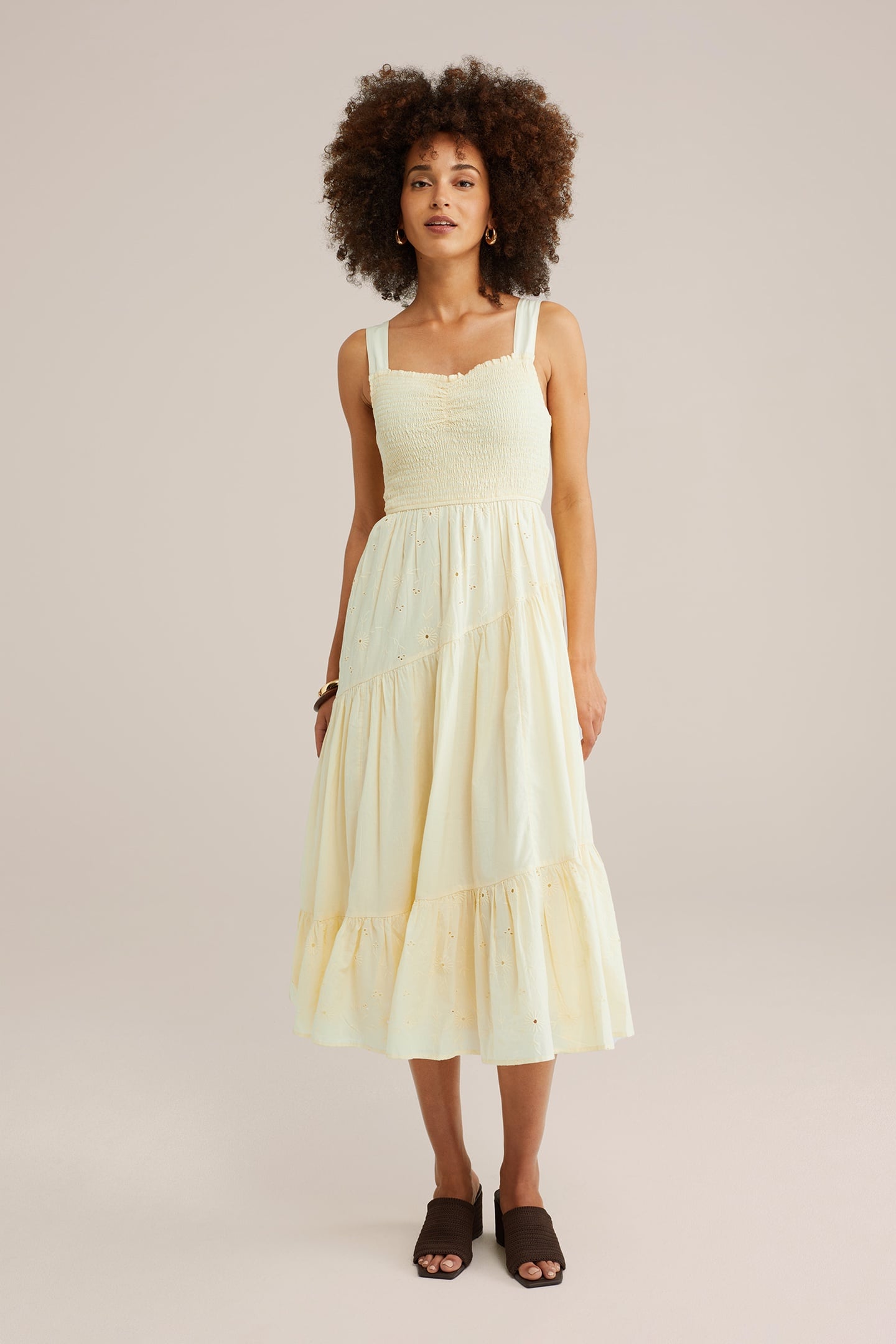DRESS MAXI LENGTH LIGHT YELLOW 1