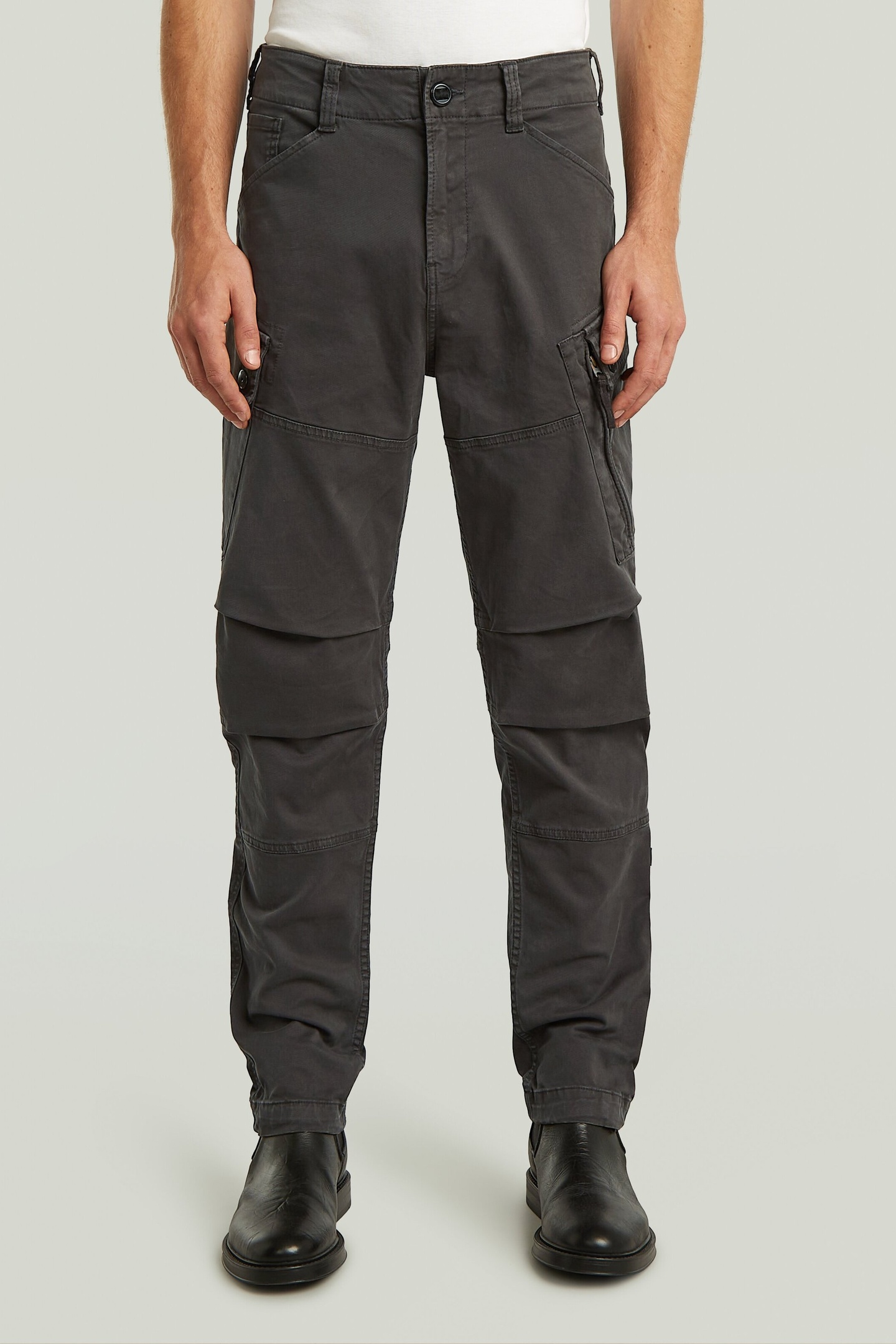 ROXIC ZIP STRAIGHT TAPERED PANTS RAVEN GD 2