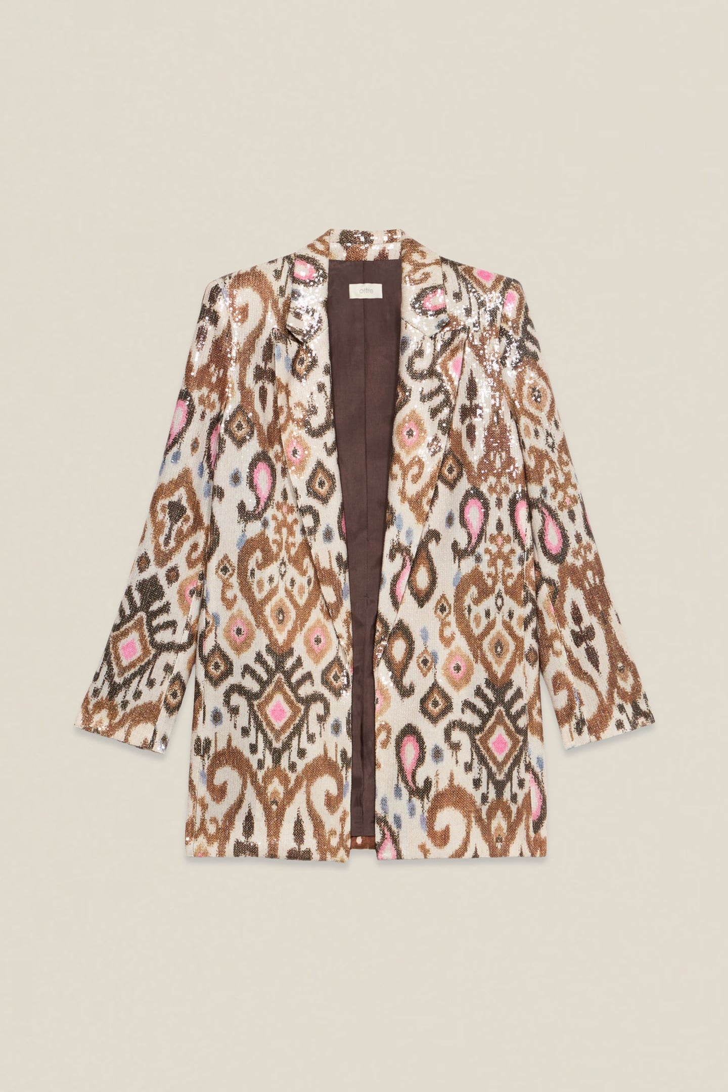 BLAZER WITH SEQUIN EMBROIDERY BEIGE 4