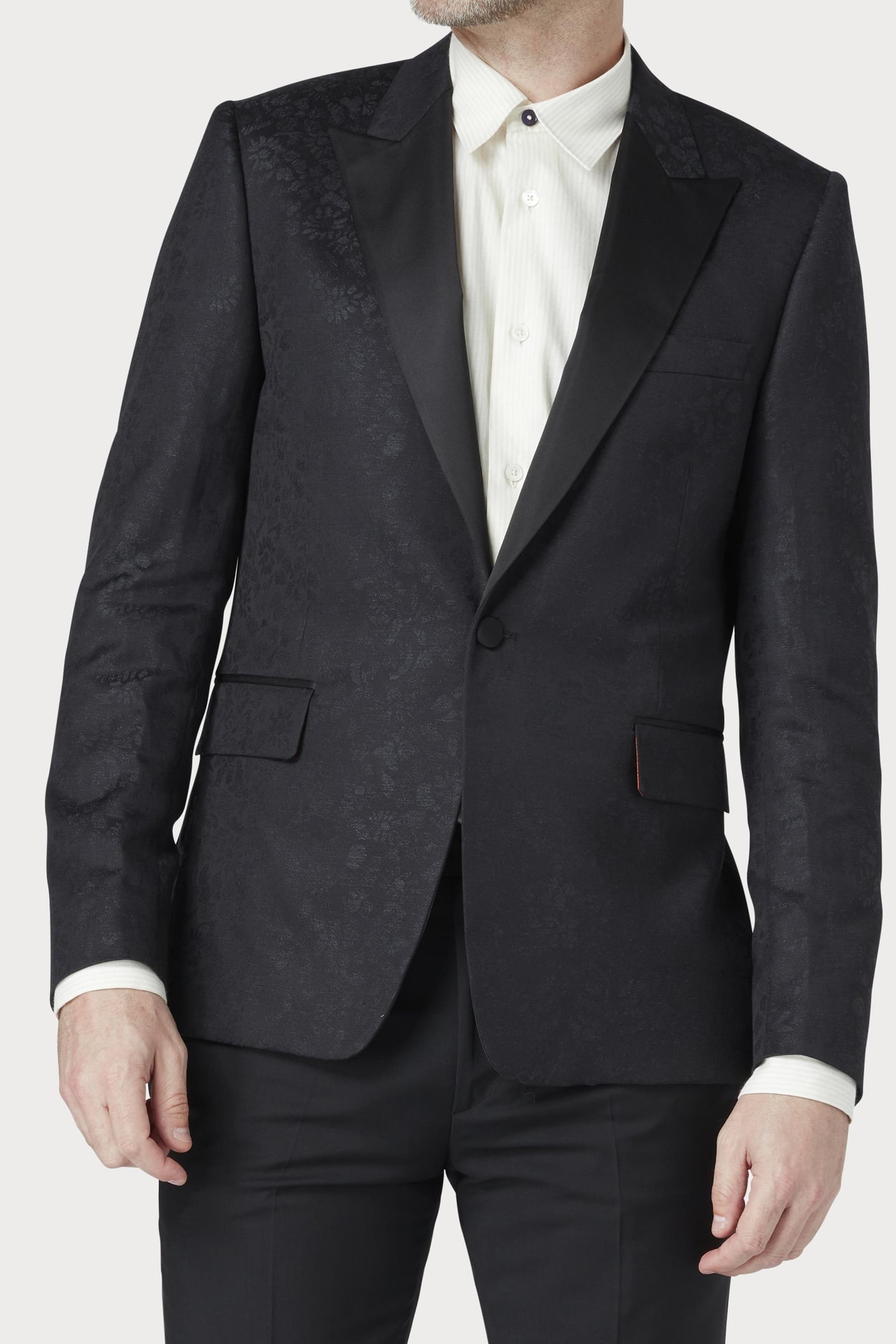 EVENING 1BTN JACKET BLACK MELANGE 1