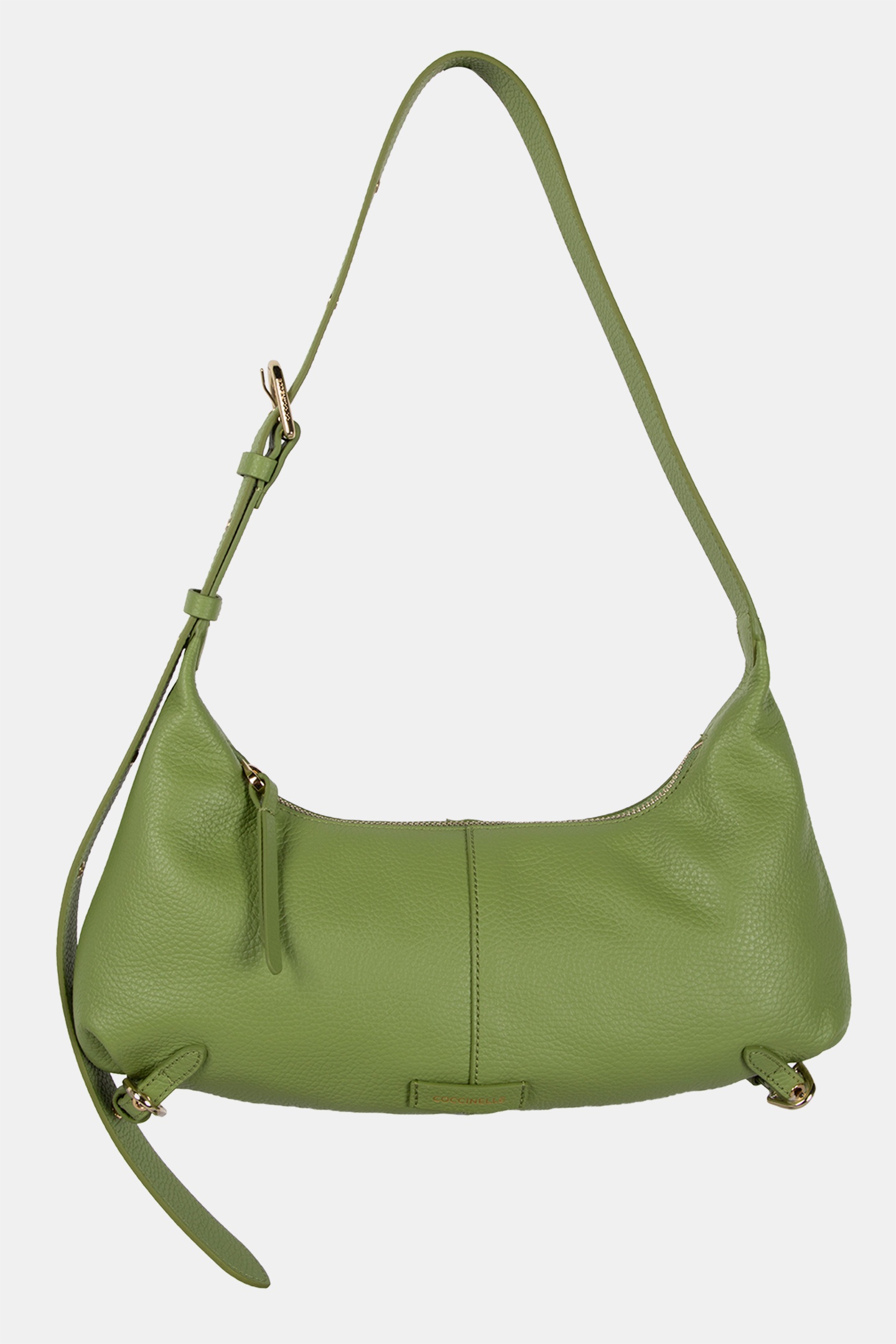 LEATHER SHOULDER BAG IN LIGHT GREEN 2