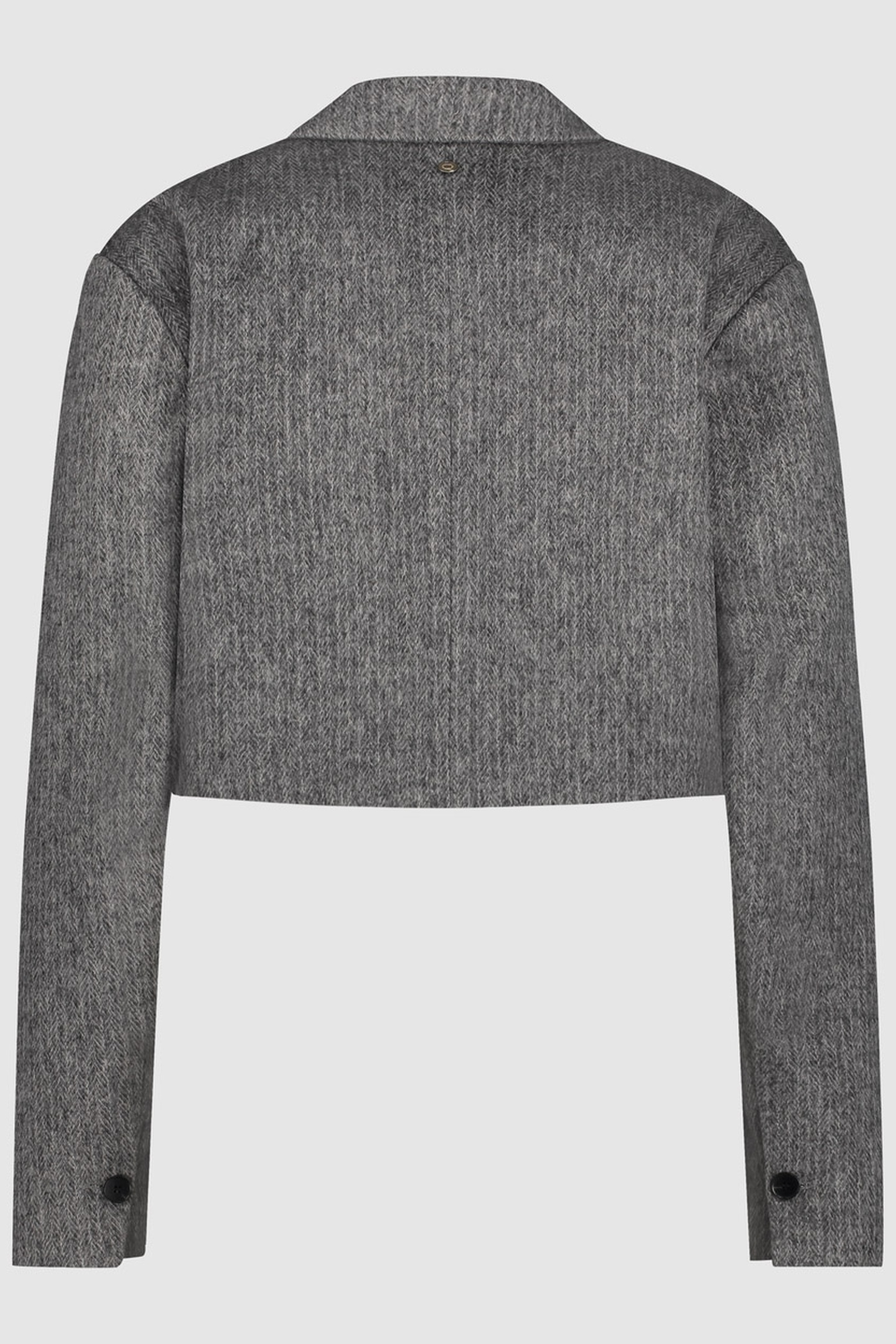 GIRLS LAURA BLAZER HERRINGBONE GREY 2