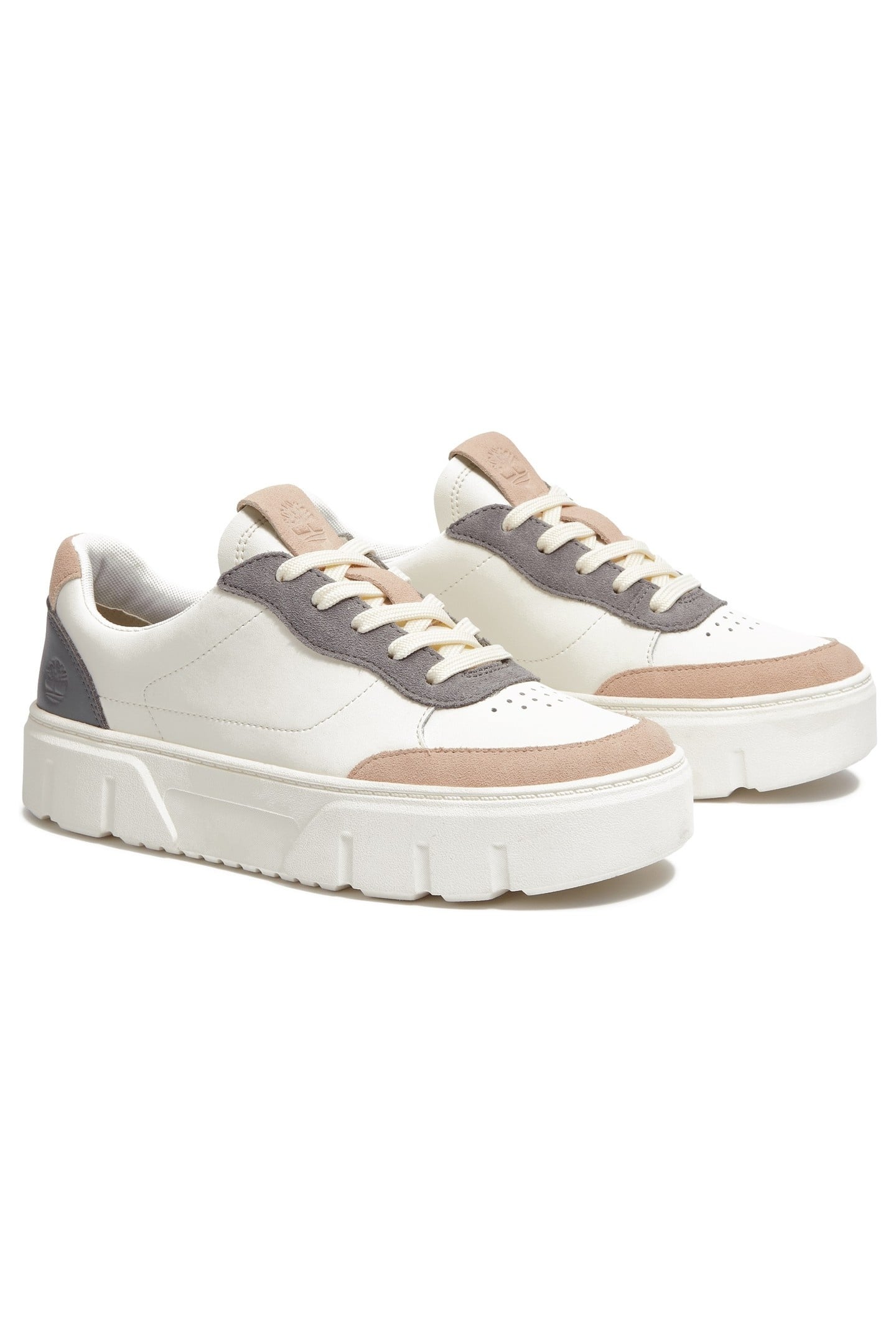 LAUREL COURT LOW LACE UP SNEAKER NATURAL LEATHER GREY 5