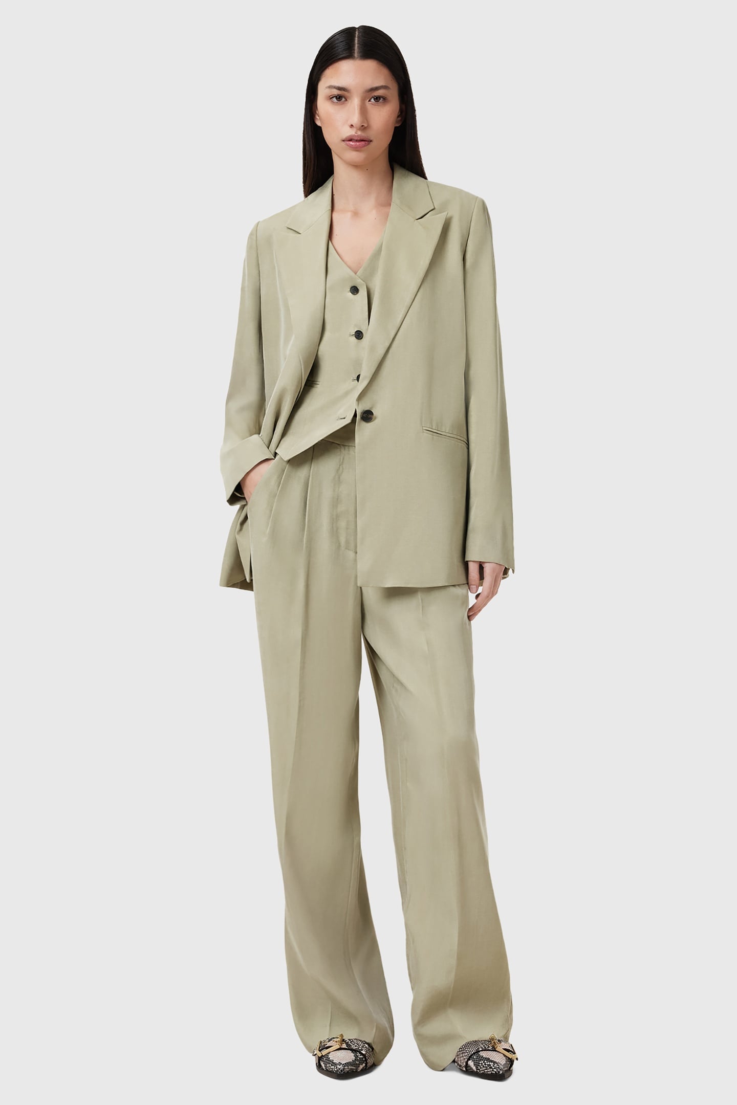 AVERIE TEN WAISTCOAT SAGE GREEN 2