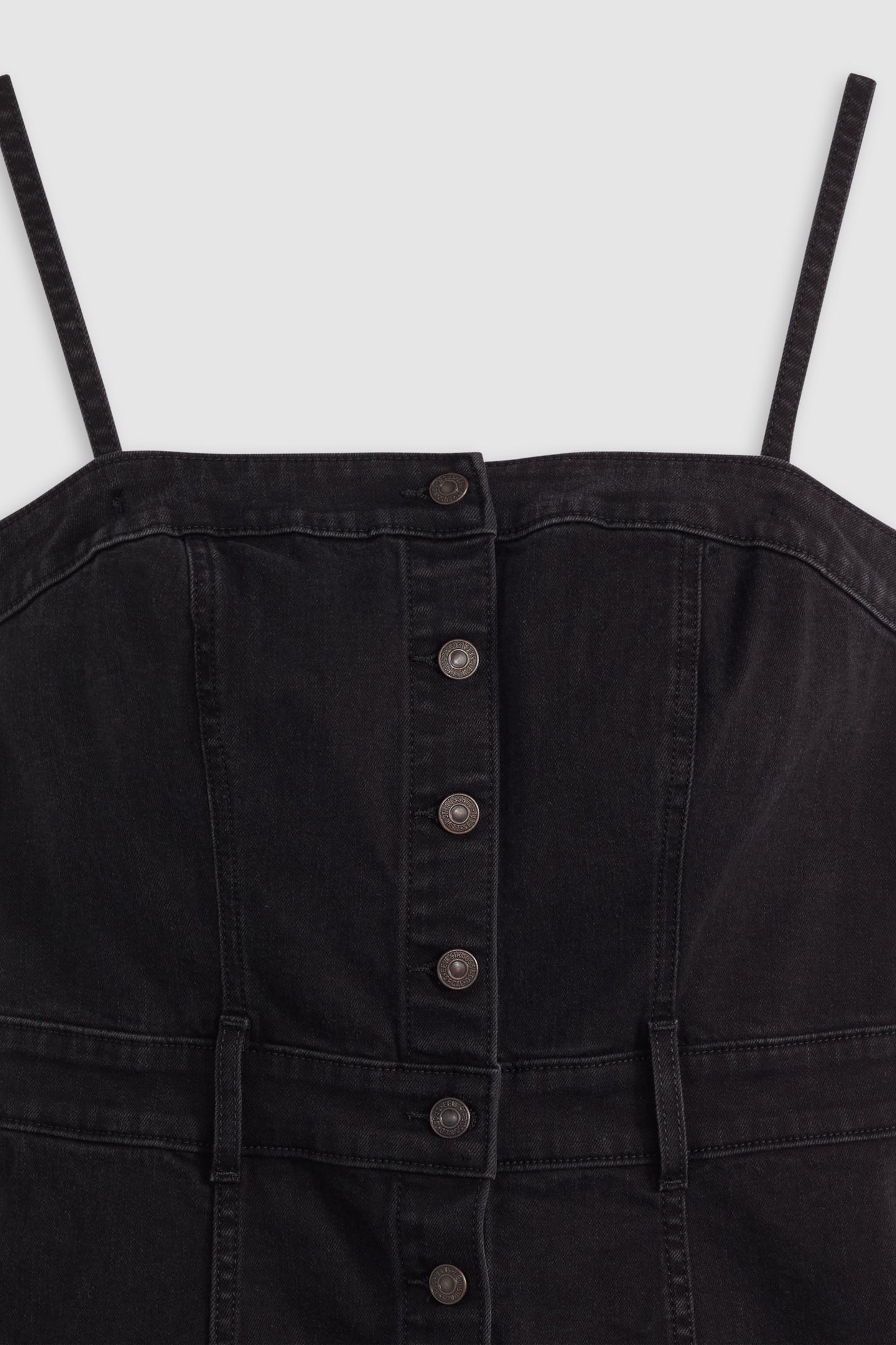 DENIM BUSTIER DRESS BLACK 5