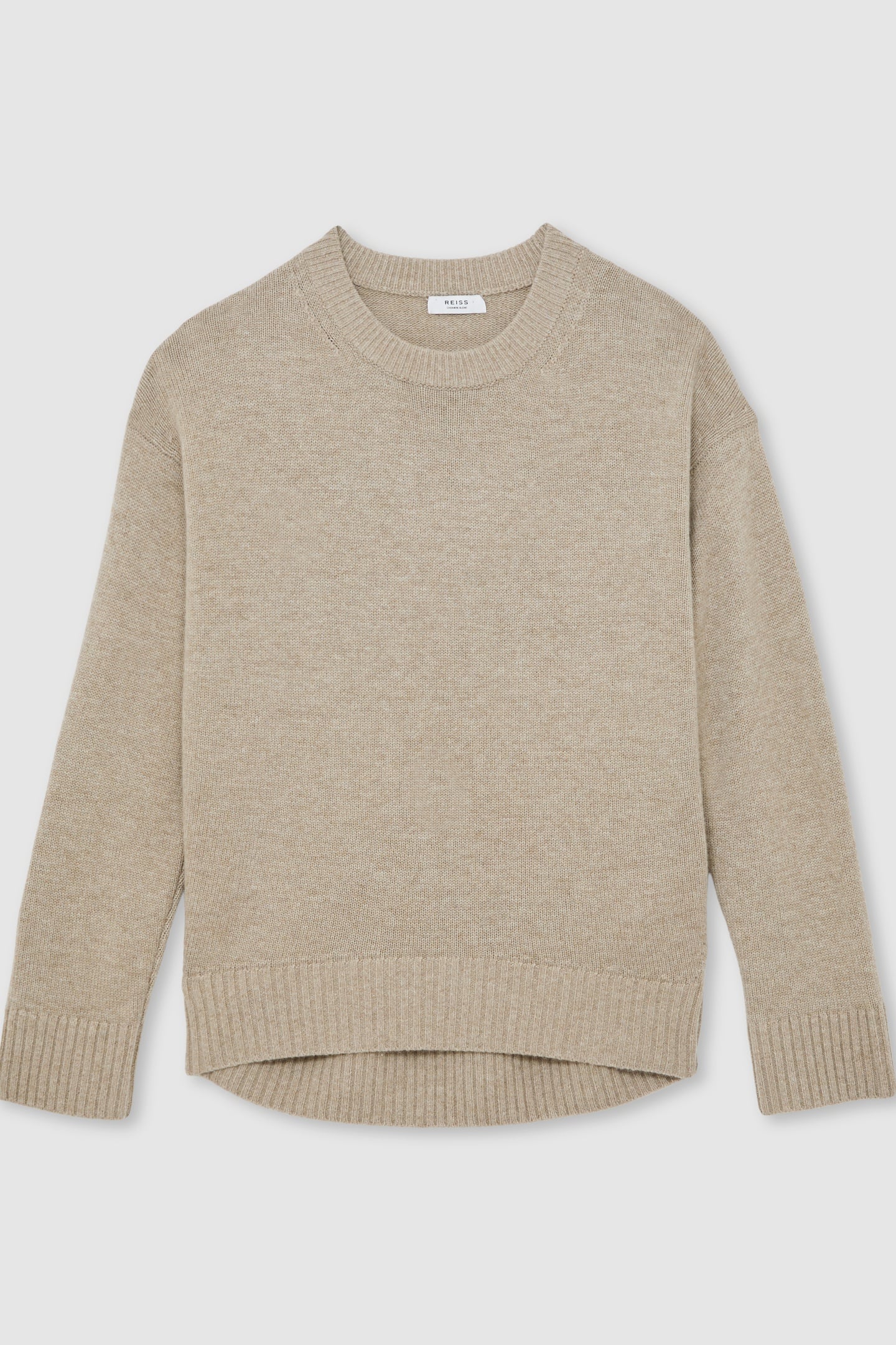 WOOL CASHMERE CREW NECK STONE 6
