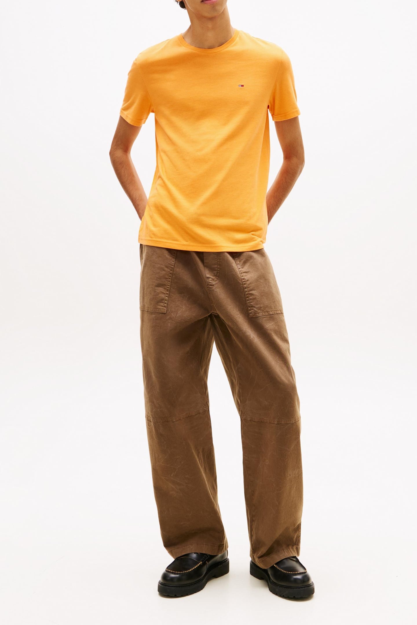 HEATHERED XSLIM JASPER SHIRT LUSH ORANGE 1