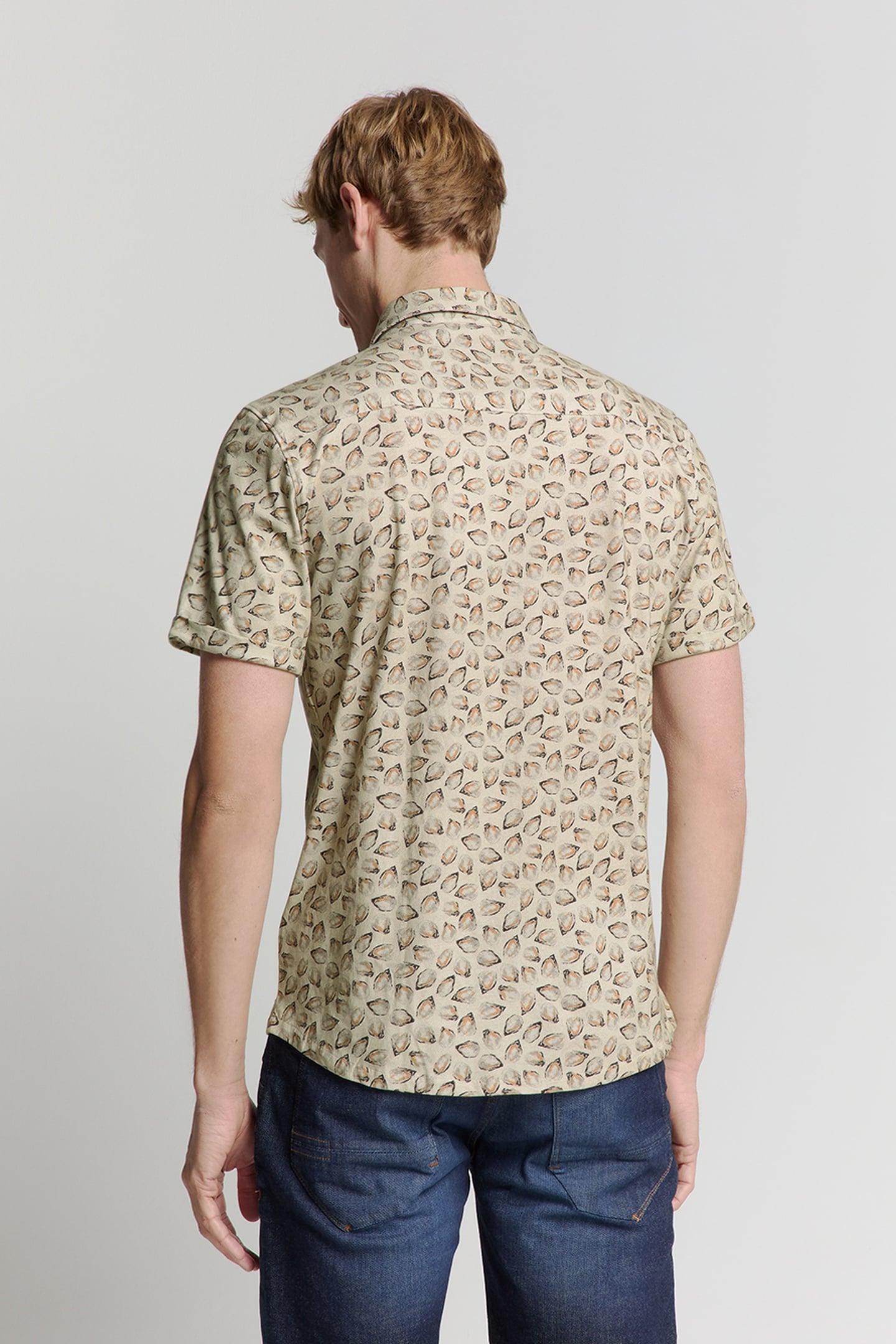 SHIRT SHORT SLEEVE JERSEY ALLOVER PRINTED SAND 3