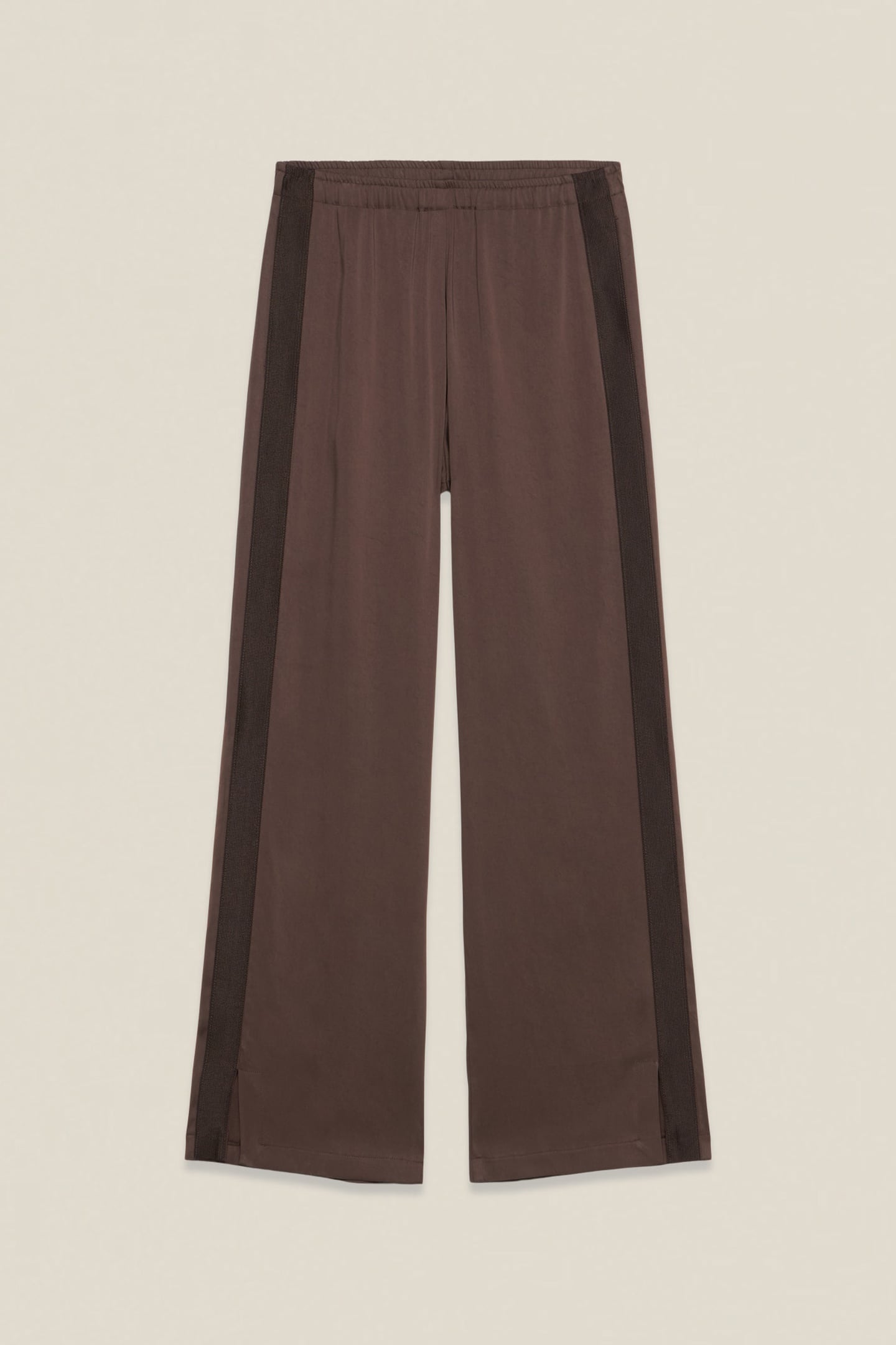 PALAZZO PANTS IN FLUID FABRIC BROWN 4