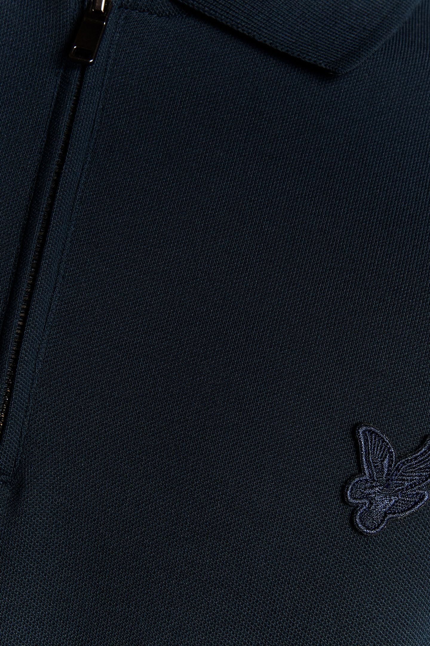 SUPERFINE PIQUE ZIP POLO SHIRT CARBON 6