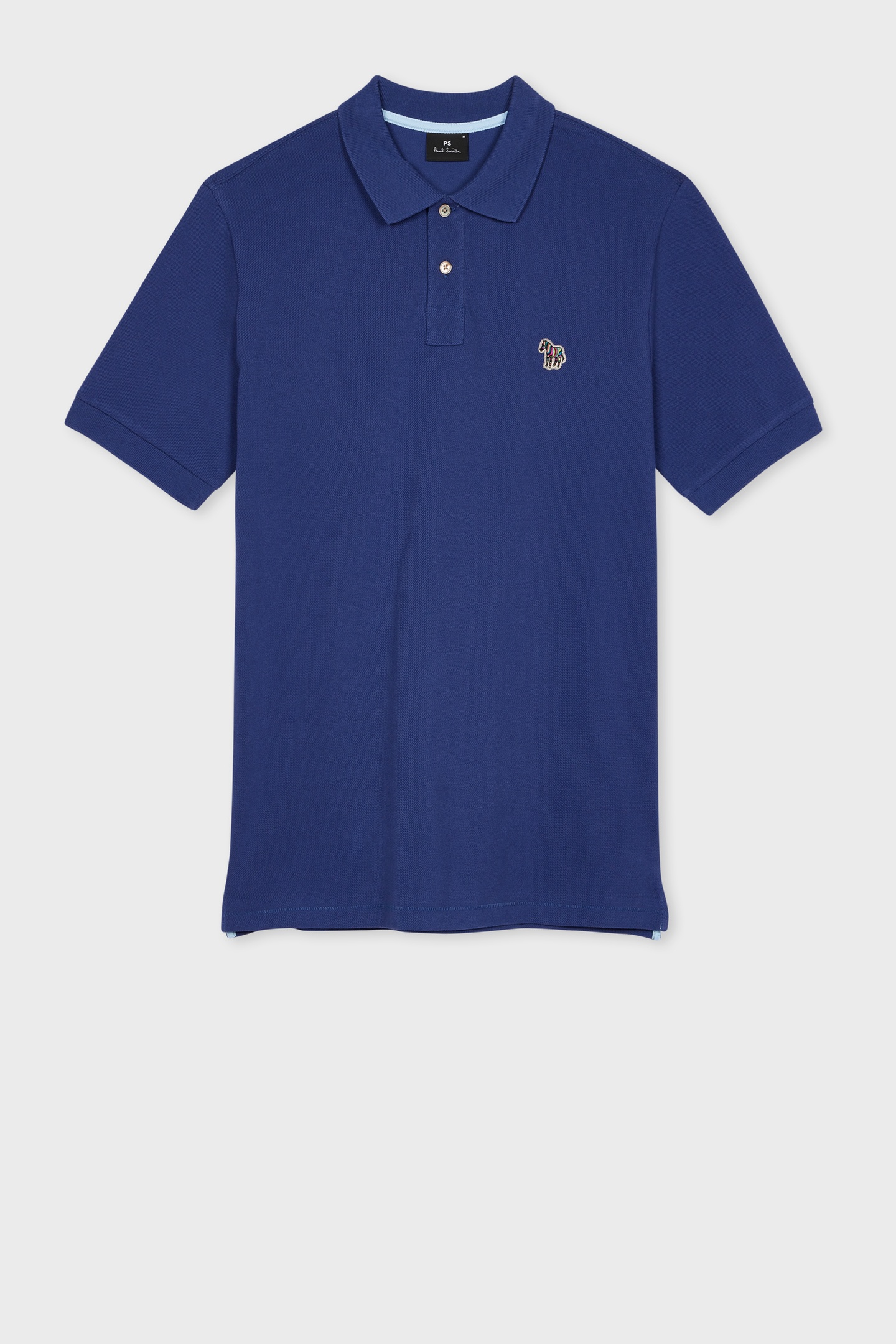REG FIT SS POLO SHIRT ZEBRA INDIGO 1