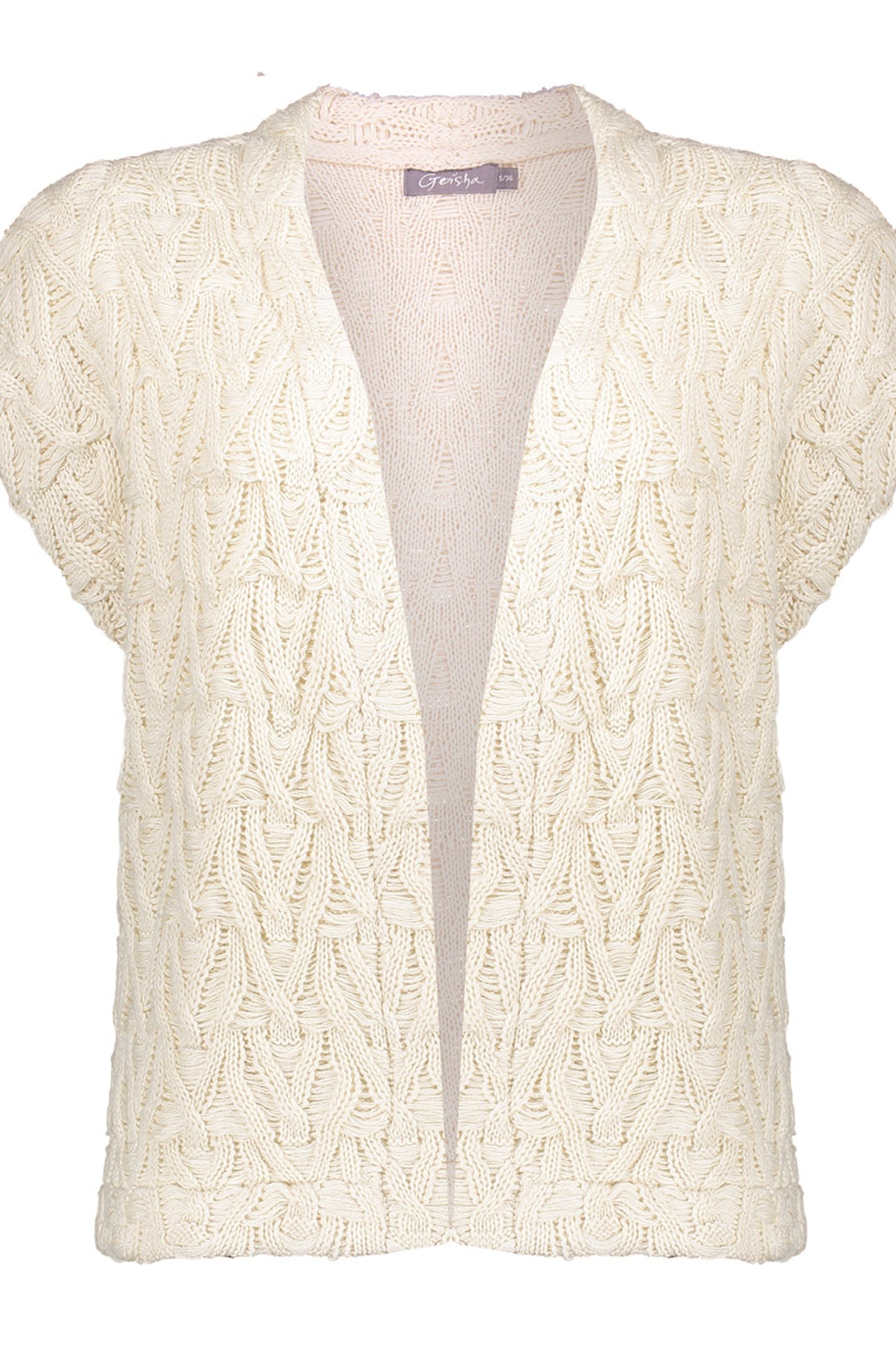 SLEEVELESS CARDIGAN OFF-WHITE 1