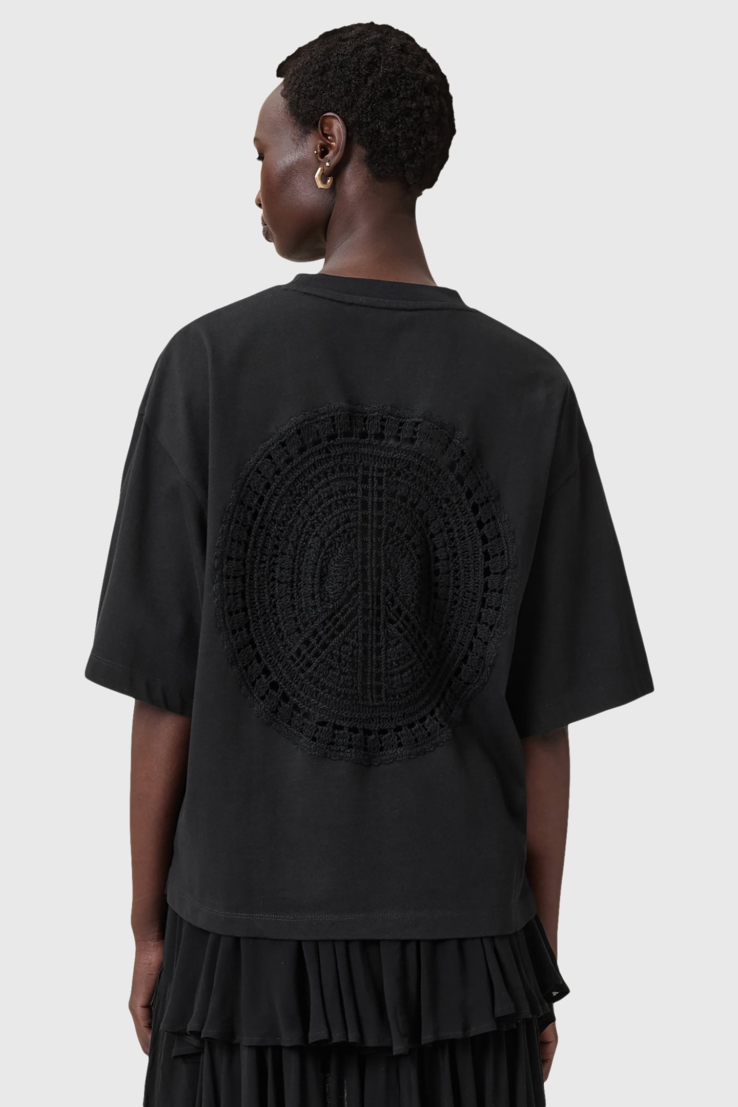 AMELIE CROCHET TEE BLACK 7