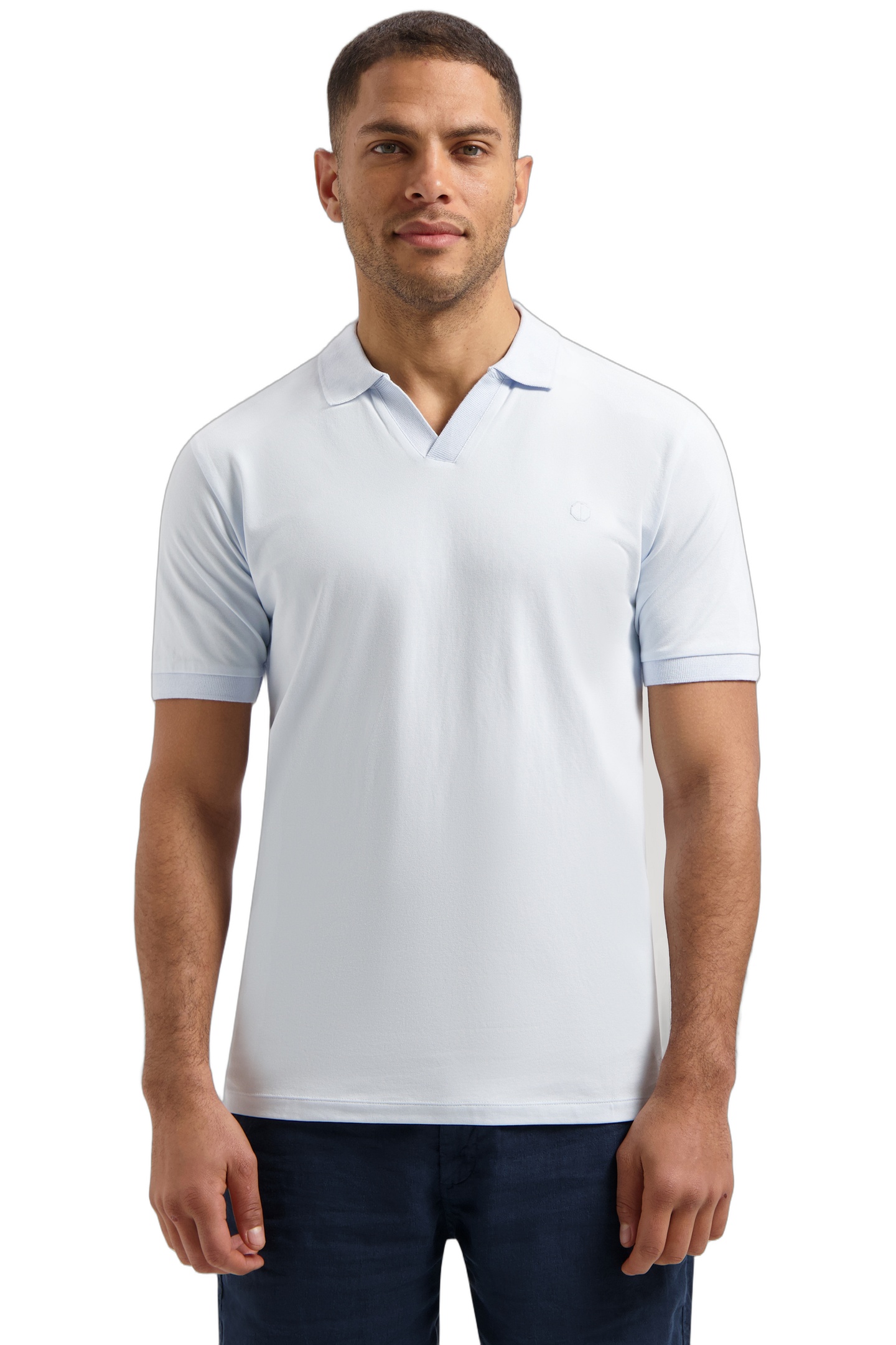 DS-BOWIE V-NECK POLO LT. BLUE 1