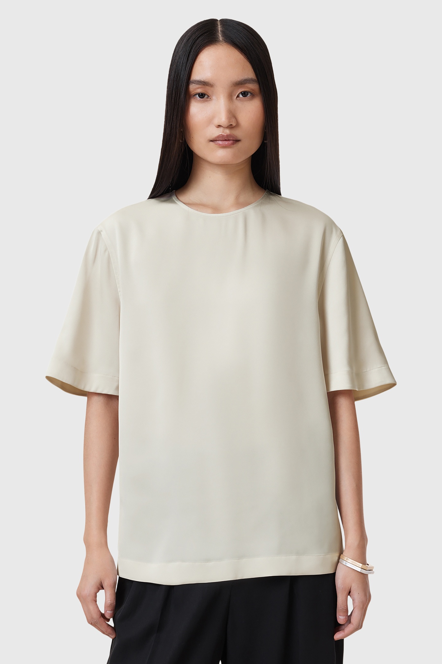 AMELIE SATIN TEE TOFU WHITE 2
