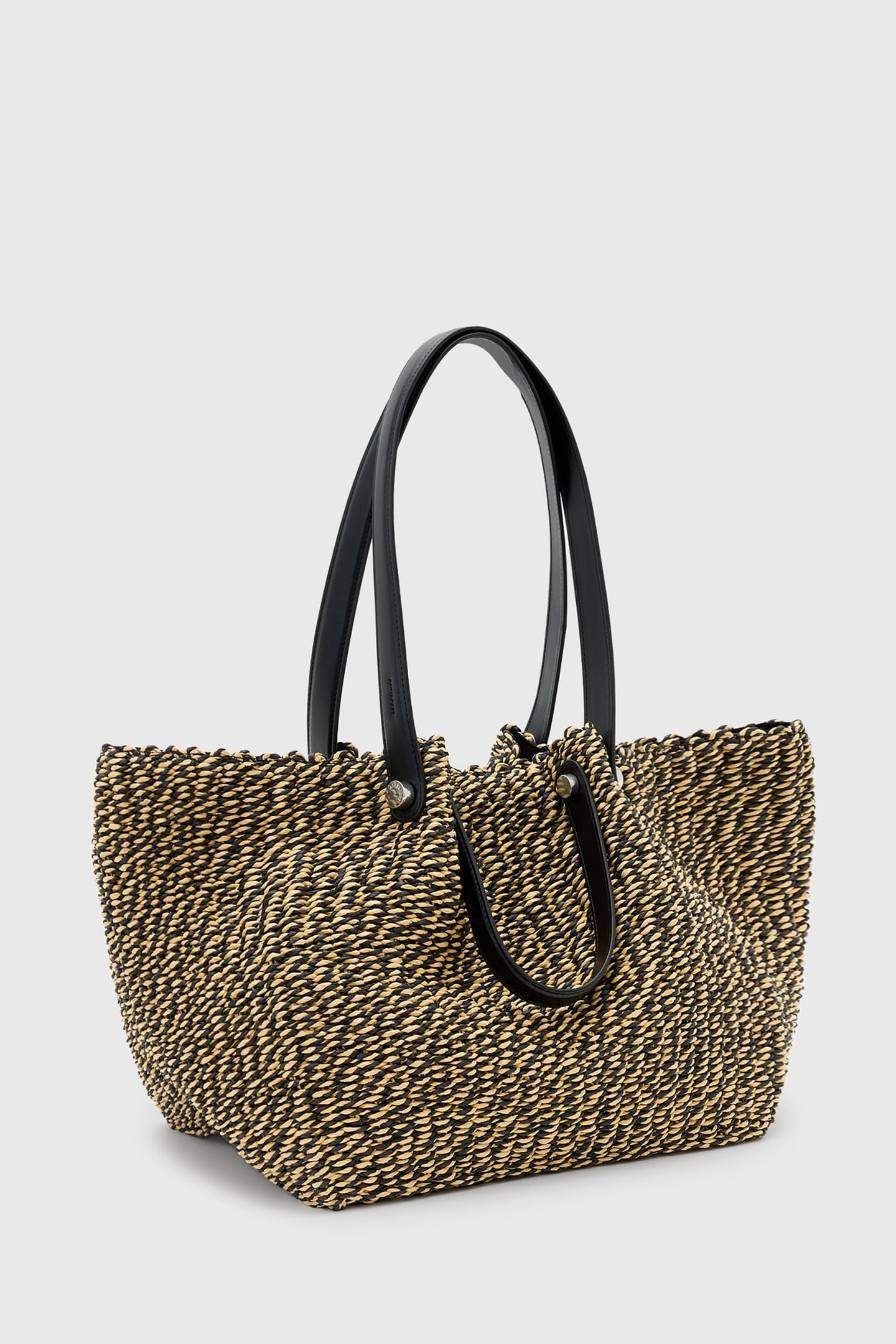 ALLINGTON PAPER TOTE BLACK/NATURAL 4