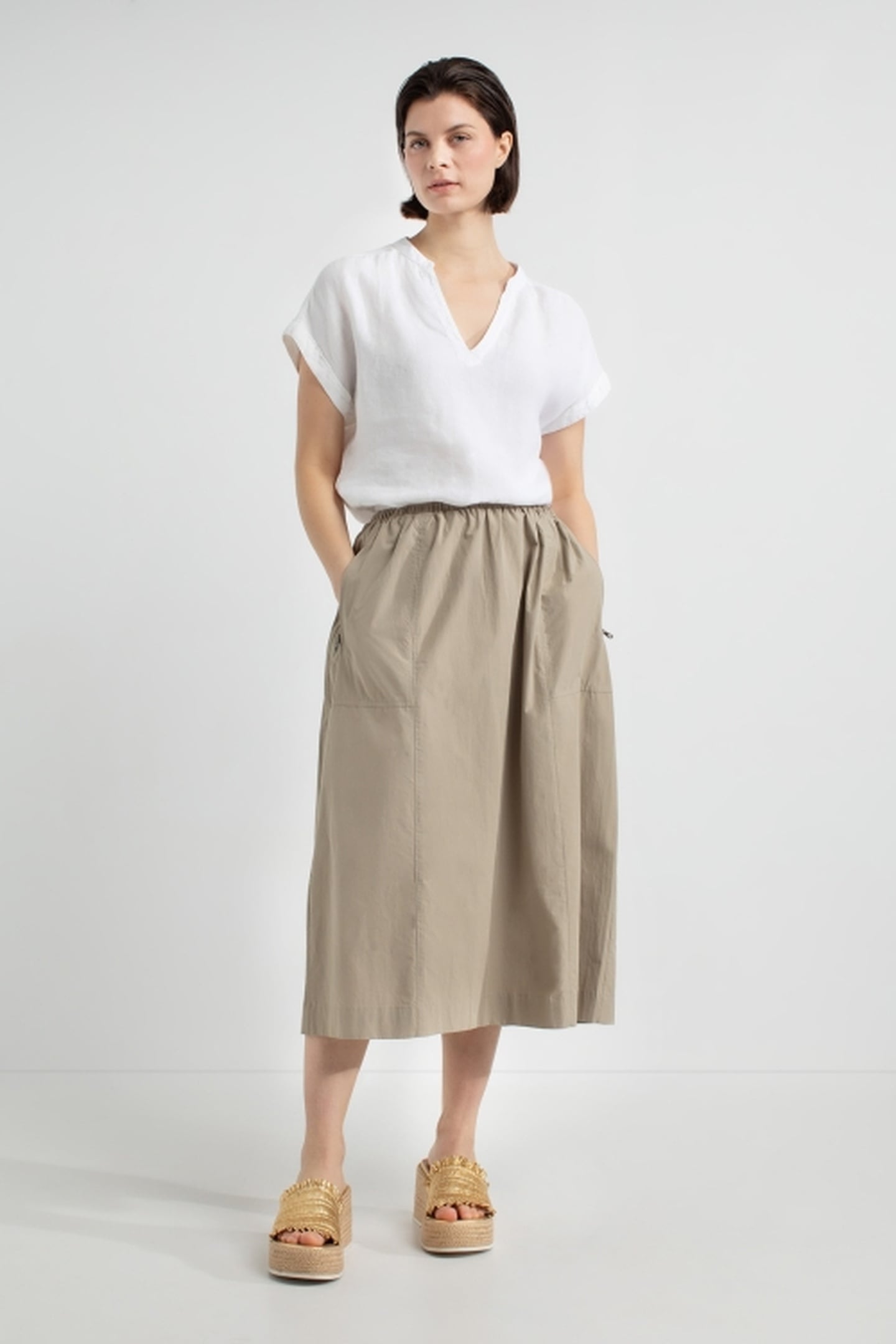 JANNA SKIRT LIGHT OLIVE 1