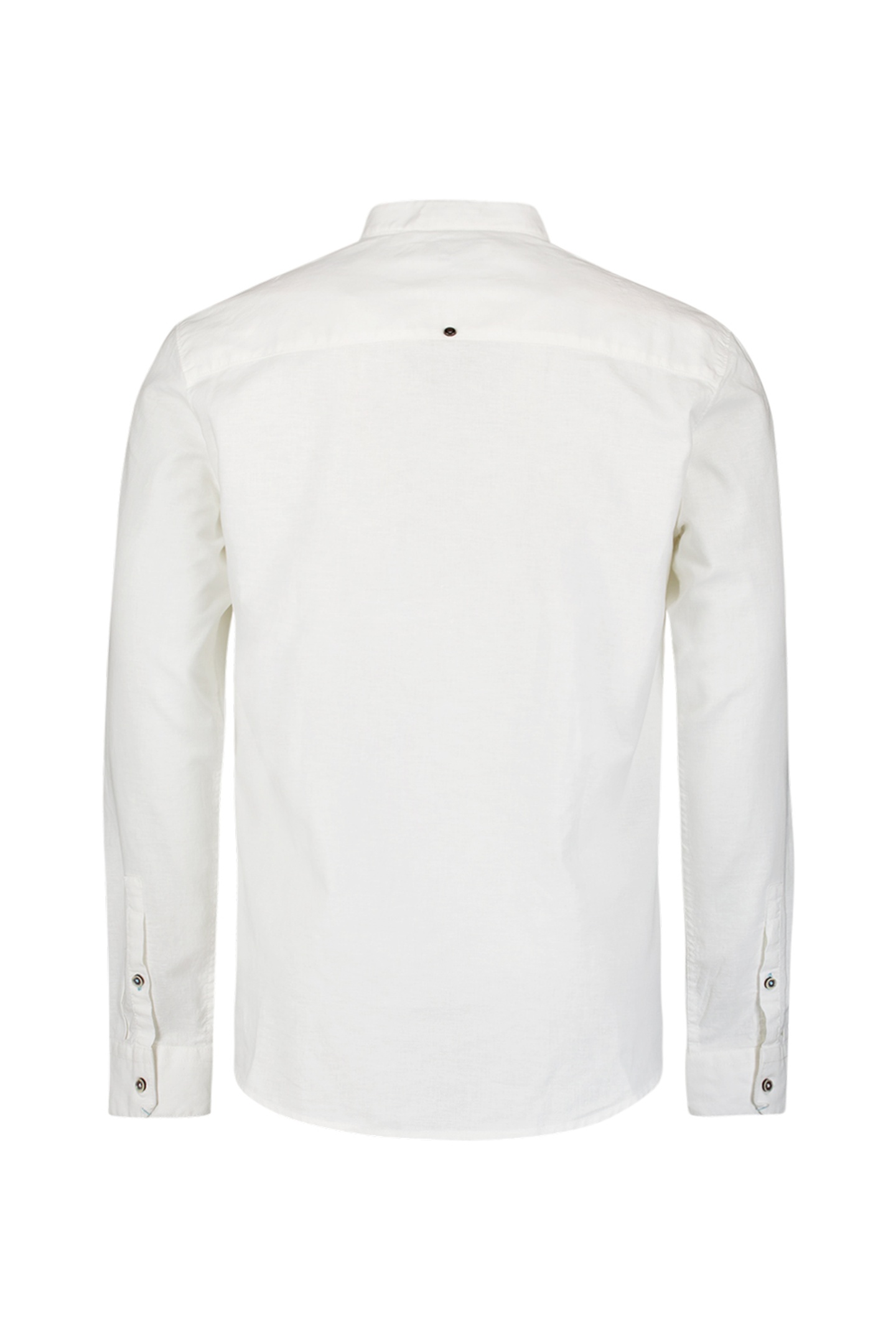 SHIRT GRANDDAD SOLID WITH LINEN WHITE 6