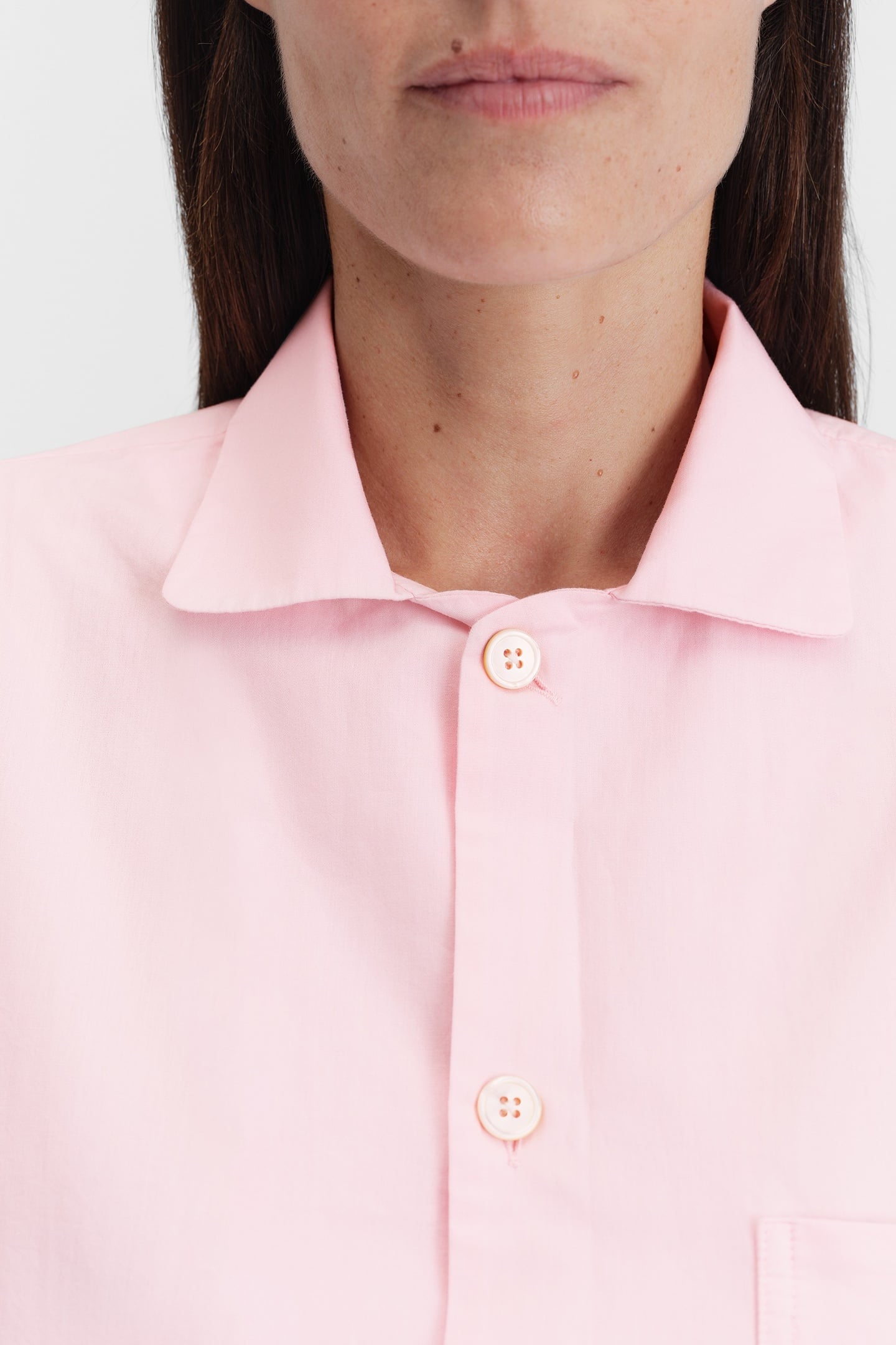 UNISEX POPLIN, PYJAMAS SHIRT SOFT PINK 9