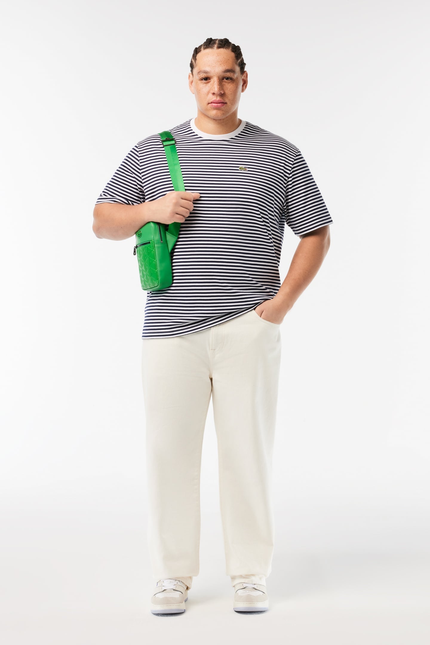 TEE-SHIRT WHITE/NAVY BLUE 1