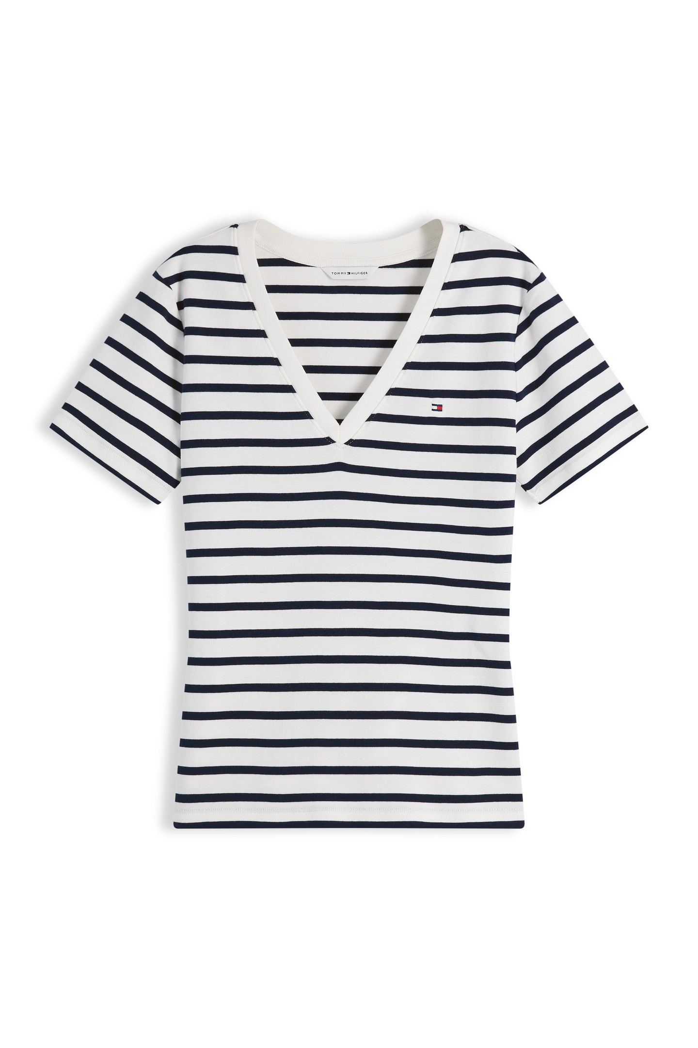 SLIM CODY V-NECK SS T-SHIRT BRETON/ECU/DARK NIGHT NAVY 6