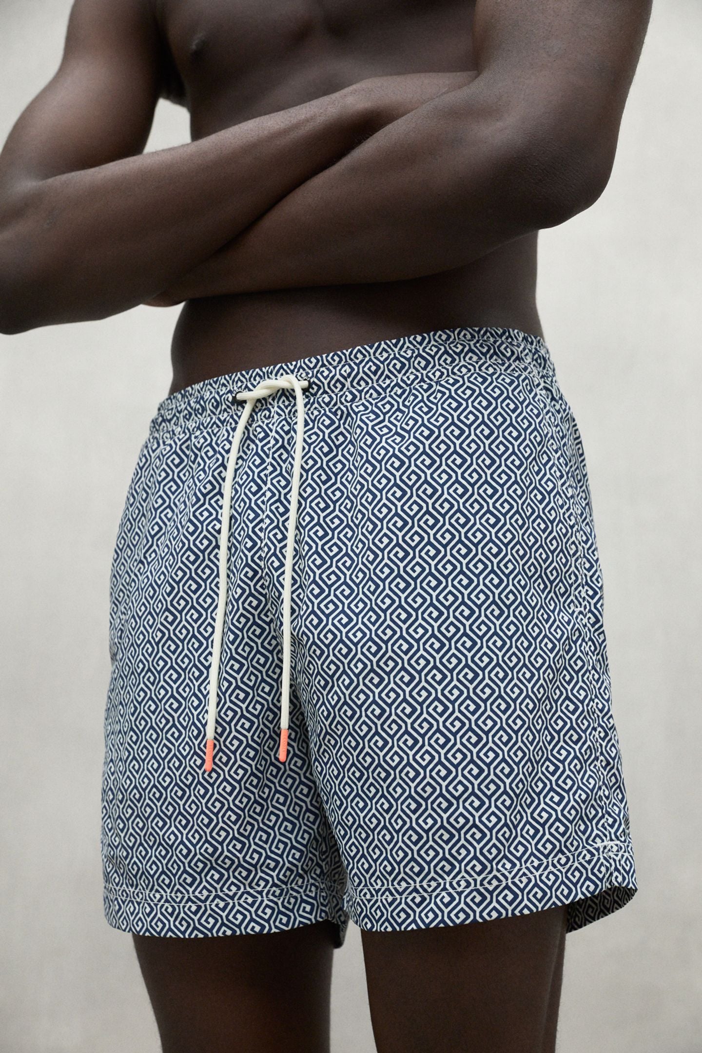 BEQUIAALF SWIMSUIT BLUE GEOMETRIC PRINT 2