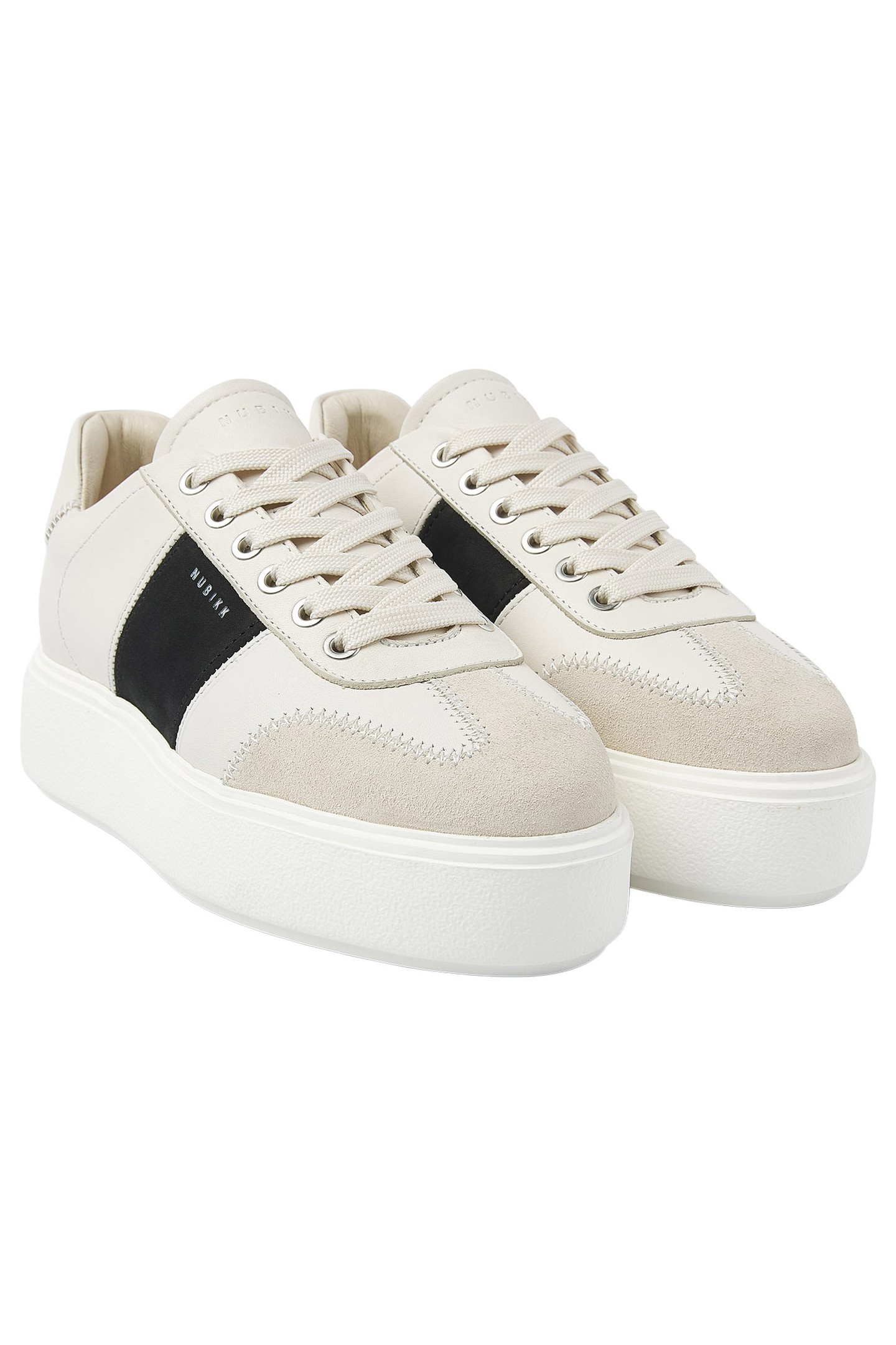 ELISE WING II BEIGE LEATHER - BLACK 2