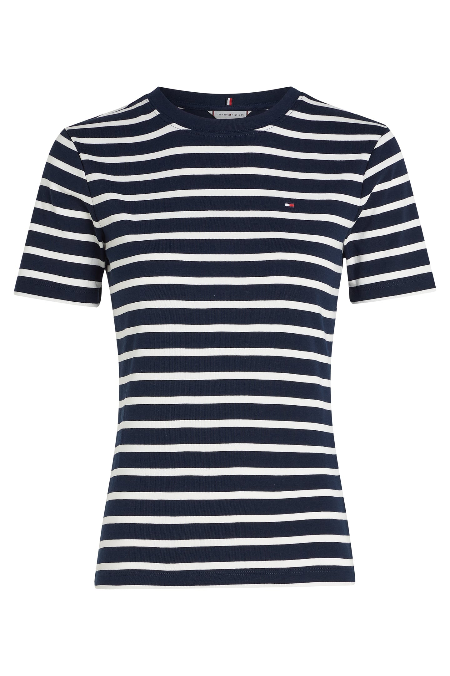 SLIM CODY C-NECK SS BRETON STRIPE DARK NIGHT/ECRU 6