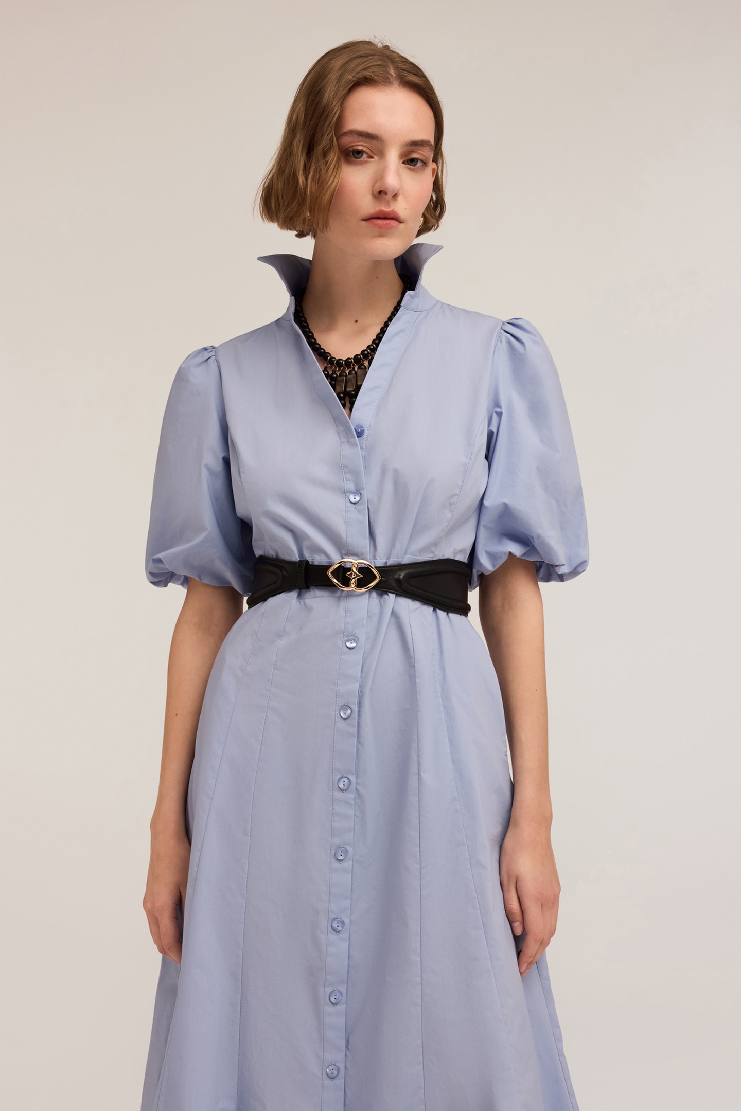 POPLIN CHEMISIER DRESS LIGHT BLUE 3