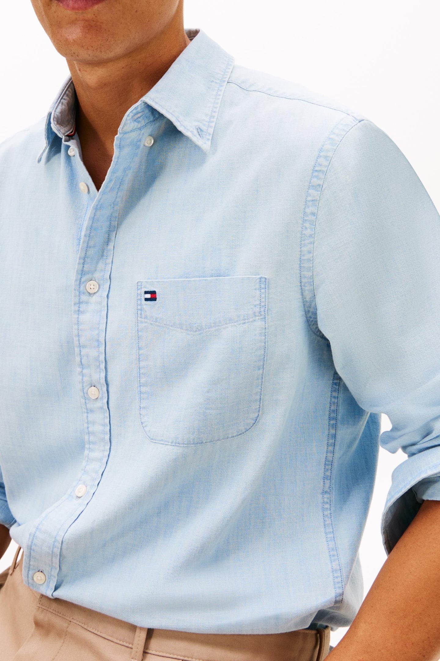 CHAMBRAY POCKET SHIRT LIGHT BLUE CHAMBRAY 3
