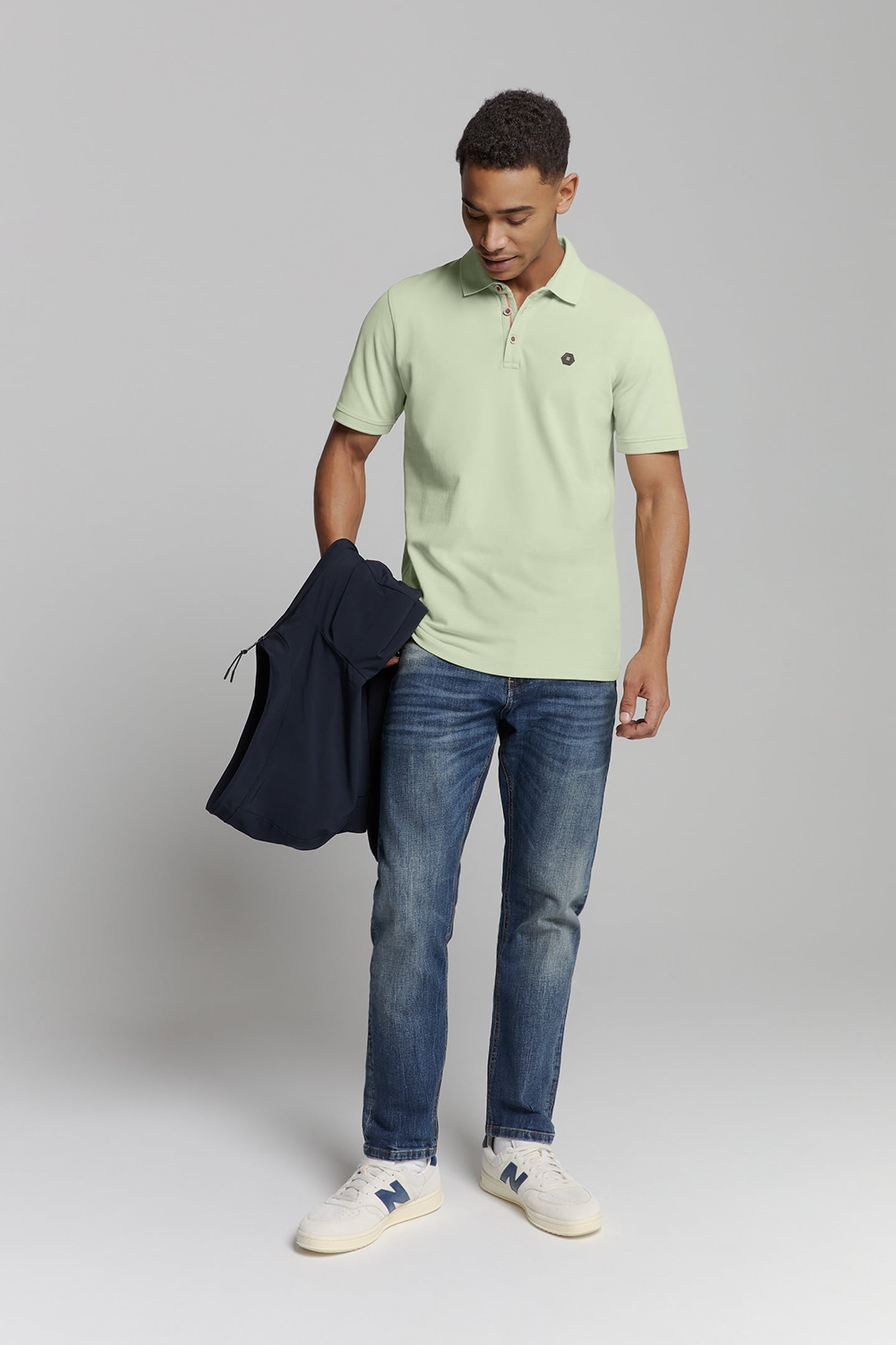 POLO PIQUE GARMENT DYED MINT 3