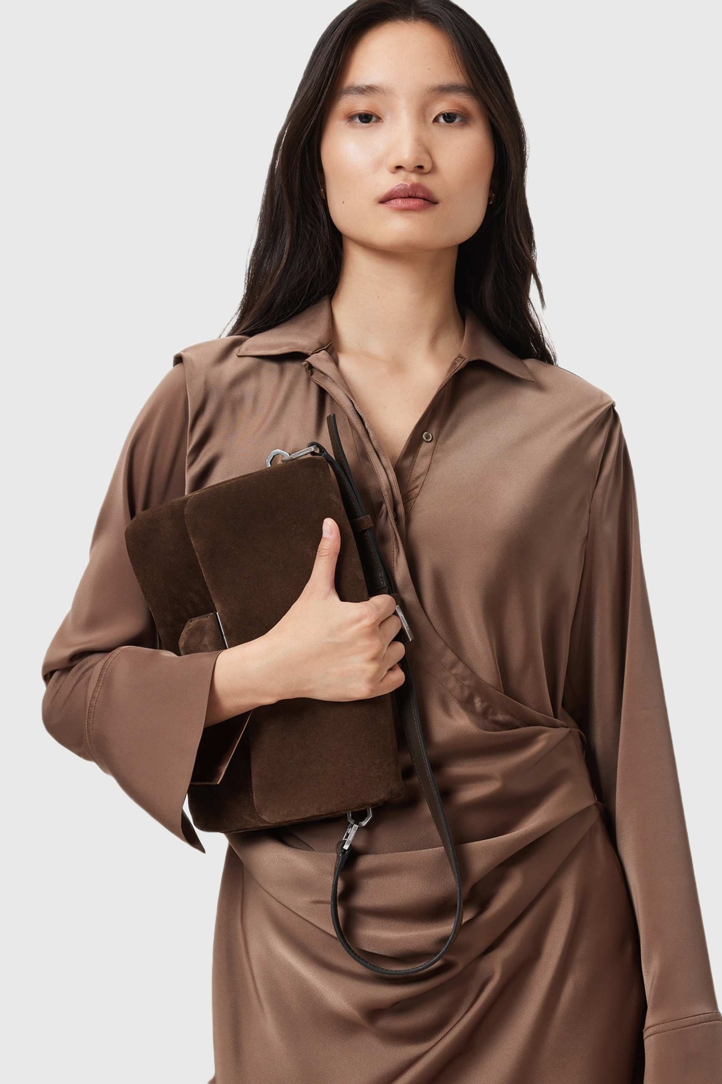 ONDINE SUEDE SHLDR FANGO BROWN 2