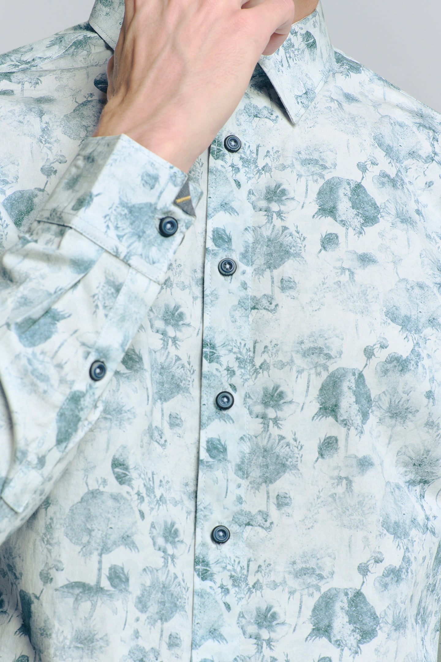 SHIRT STRETCH ALLOVER PRINTED CHALK 7