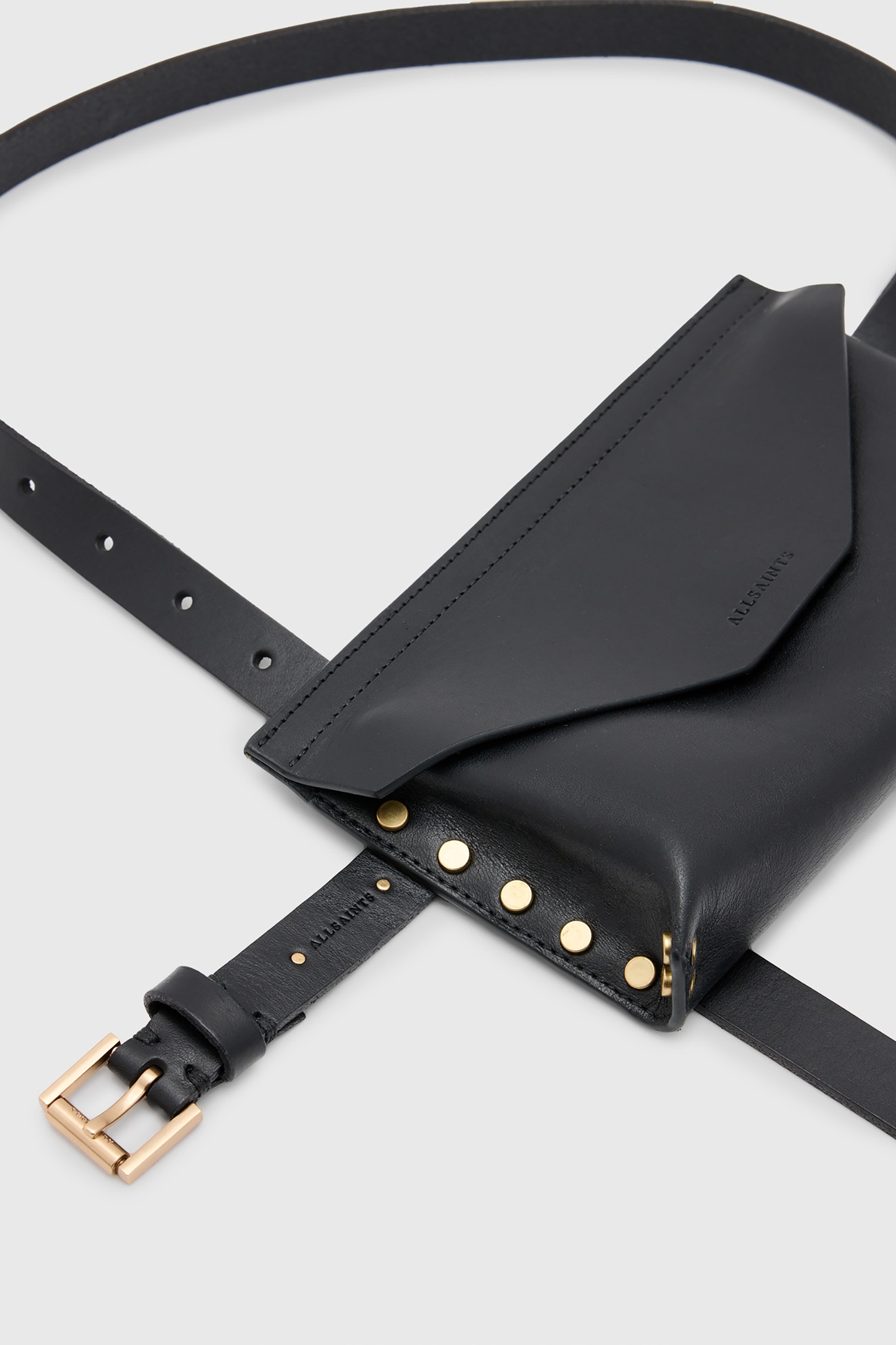 EDEN STUD BAG BELT BLACK/WARM BRASS 5
