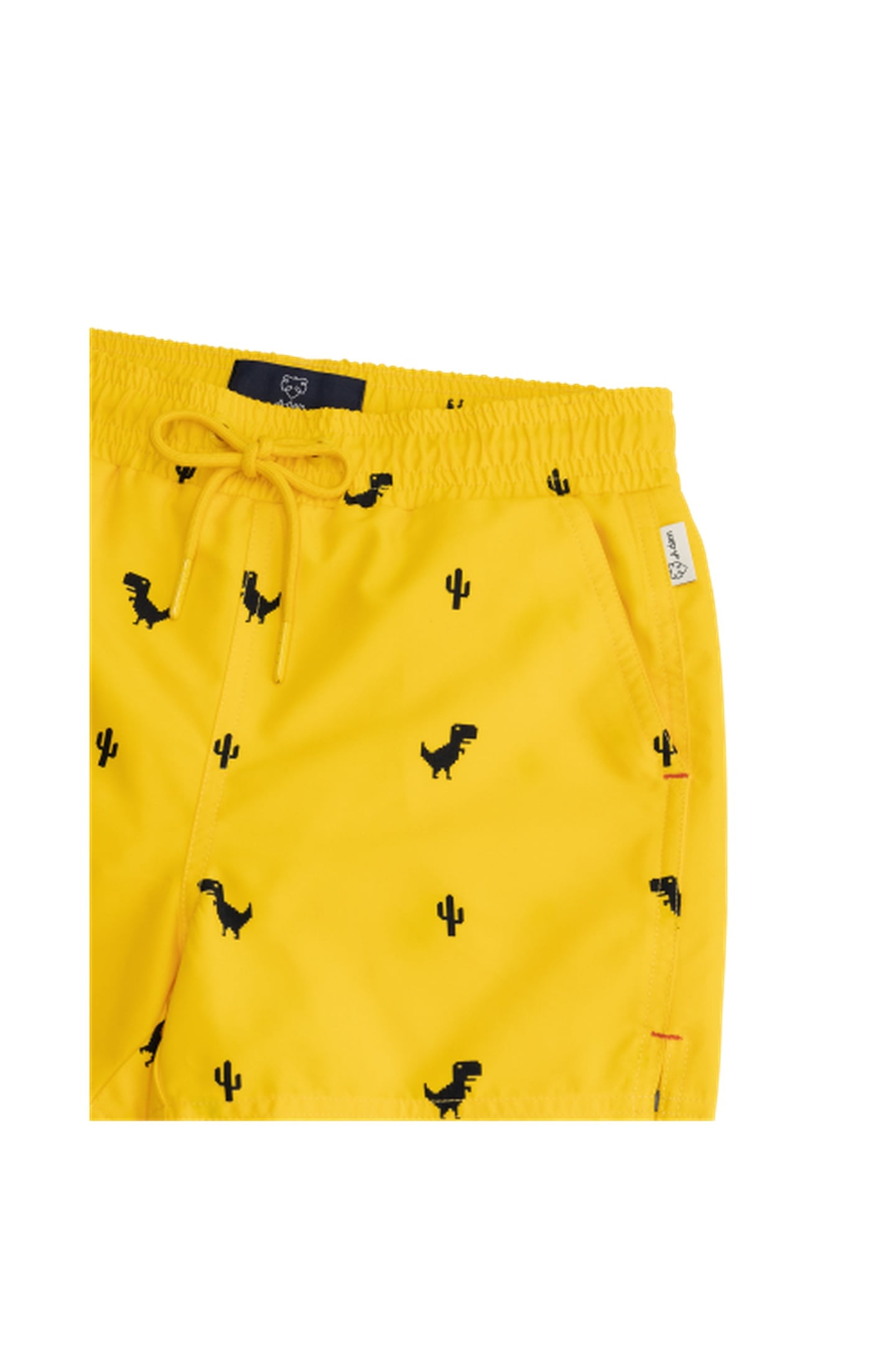 BOYS SWIM SHORTS KIDS LITTLE DINO YELLOW 4