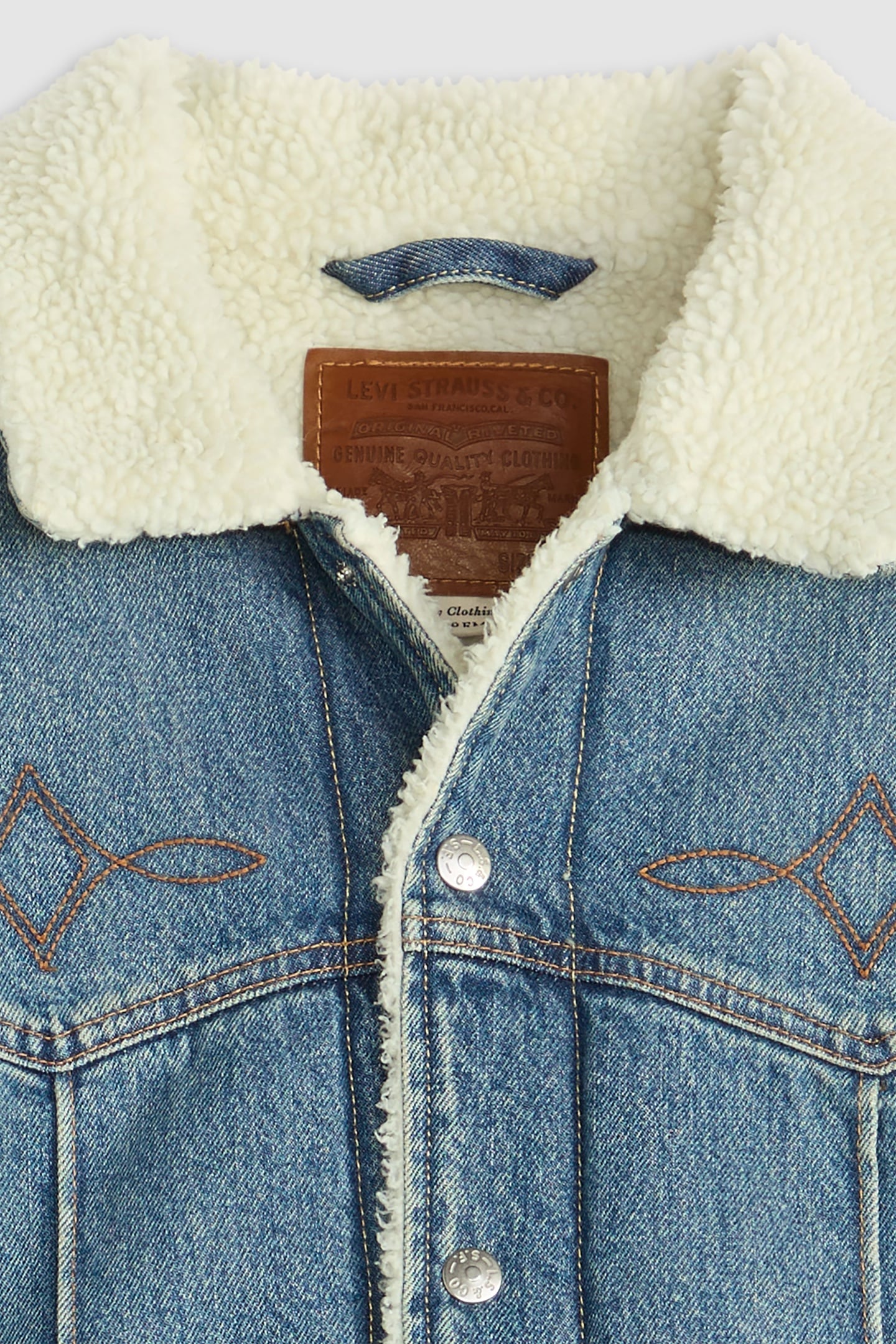 WESTERN SHERPA TRUCKER JACKET BLUE 4