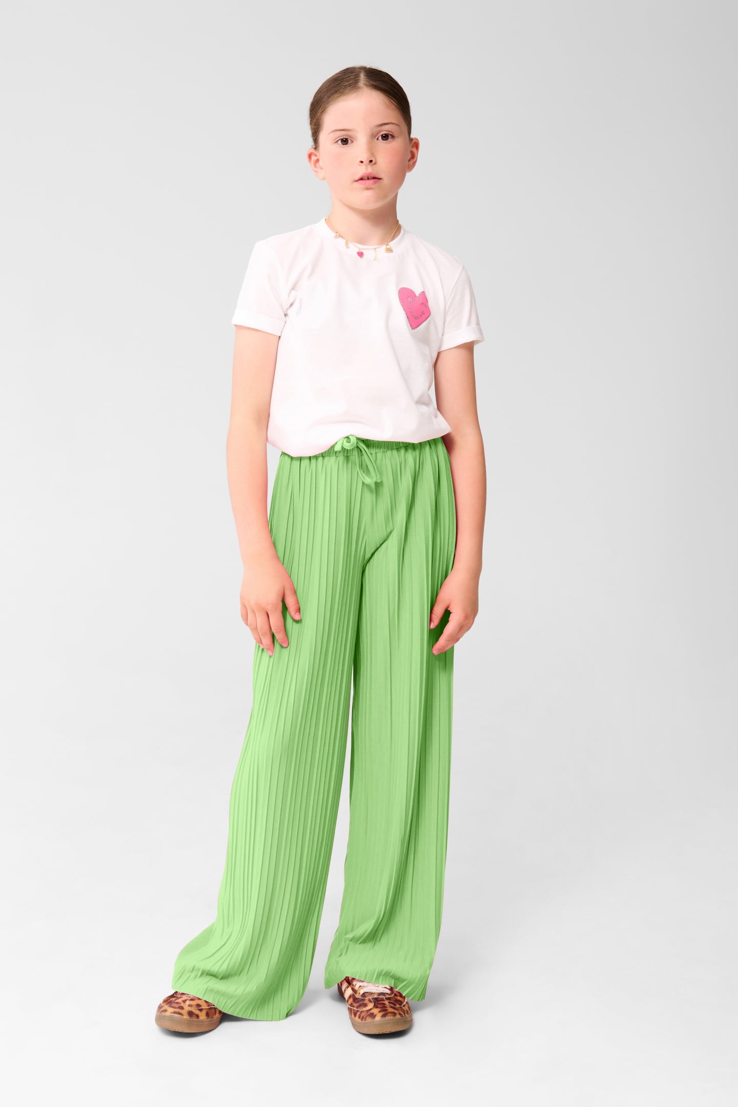 GIRLS PLISSE PANTS GREEN 1