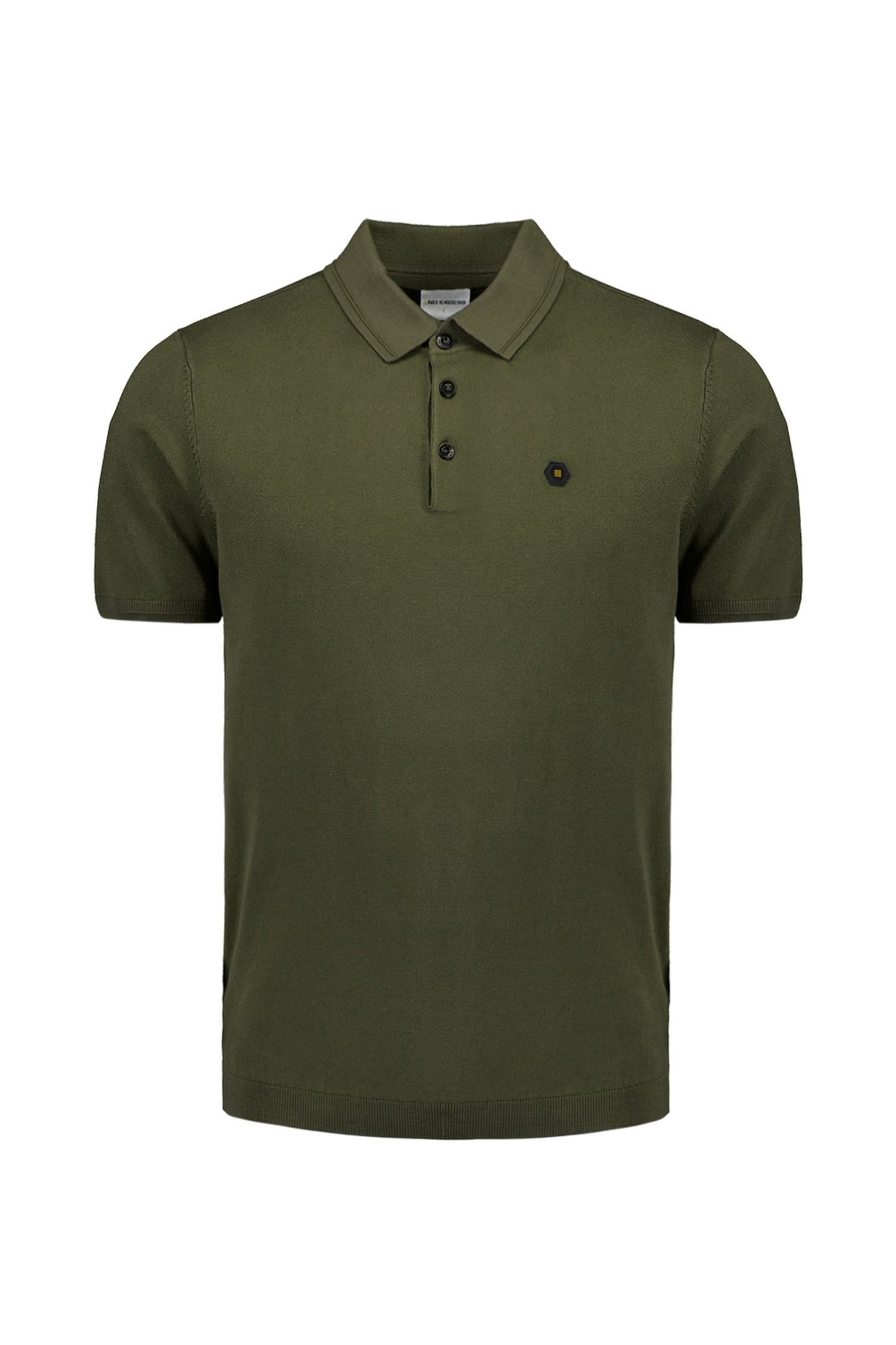 PULLOVER SHORT SLEEVE POLO BUTTON SOLID DARK MOSS 4