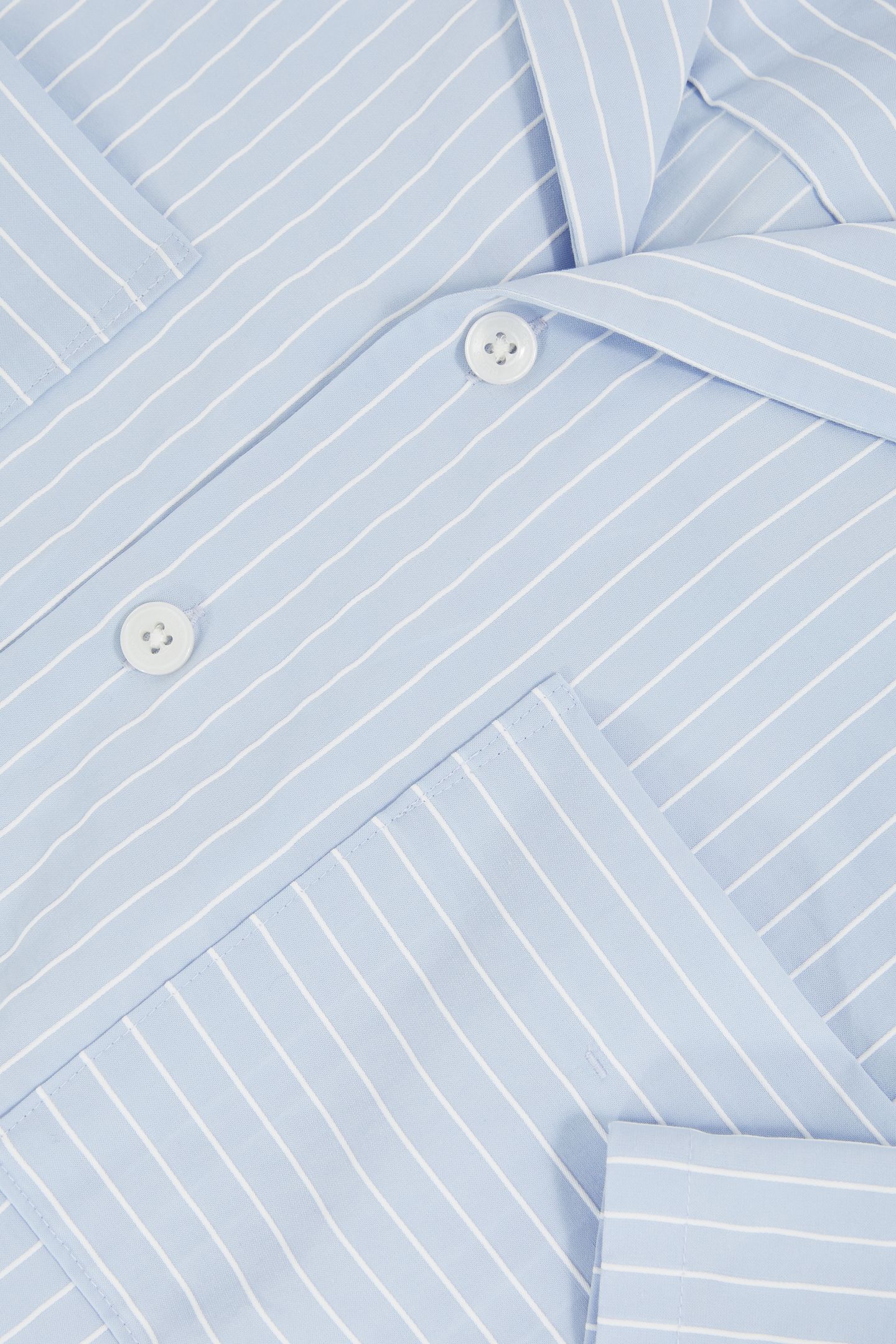 SS STRIPE TWIN POCKET CUBAN SHIRT SOFT BLUE/WHITE 6